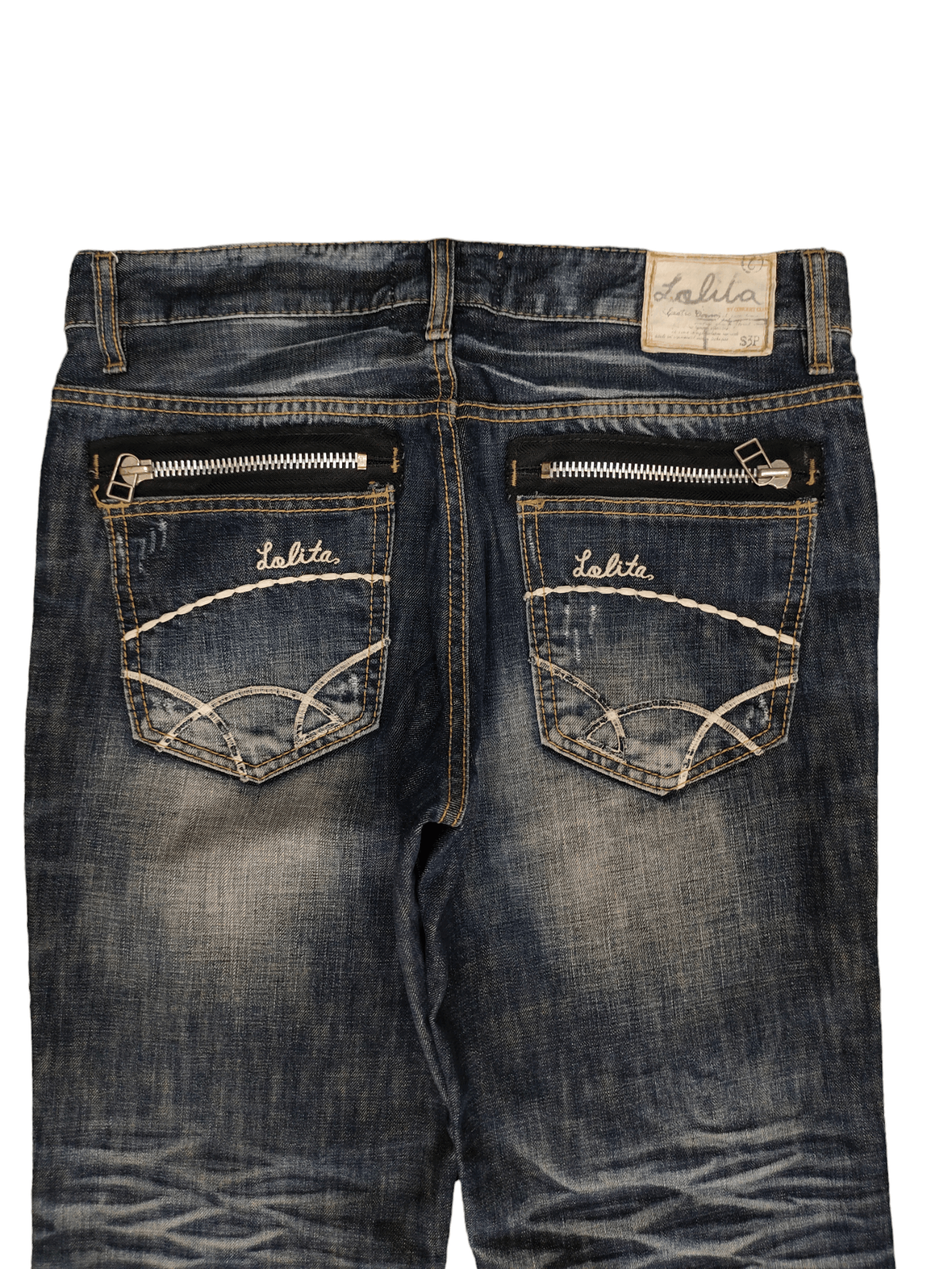 Hysteric Glamour Vintage Y2k Lolita Loose Denim Jeans Wide Leg Streetwear Size US 33 - 2 Thumbnail