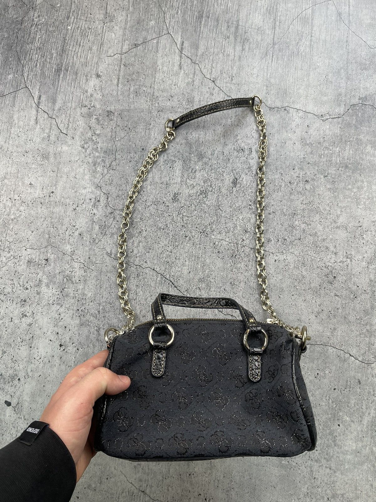 Guess × Vintage Vintage Y2k Guess Monogram Mini Bag 00s Avant Garde Size ONE SIZE - 6 Thumbnail