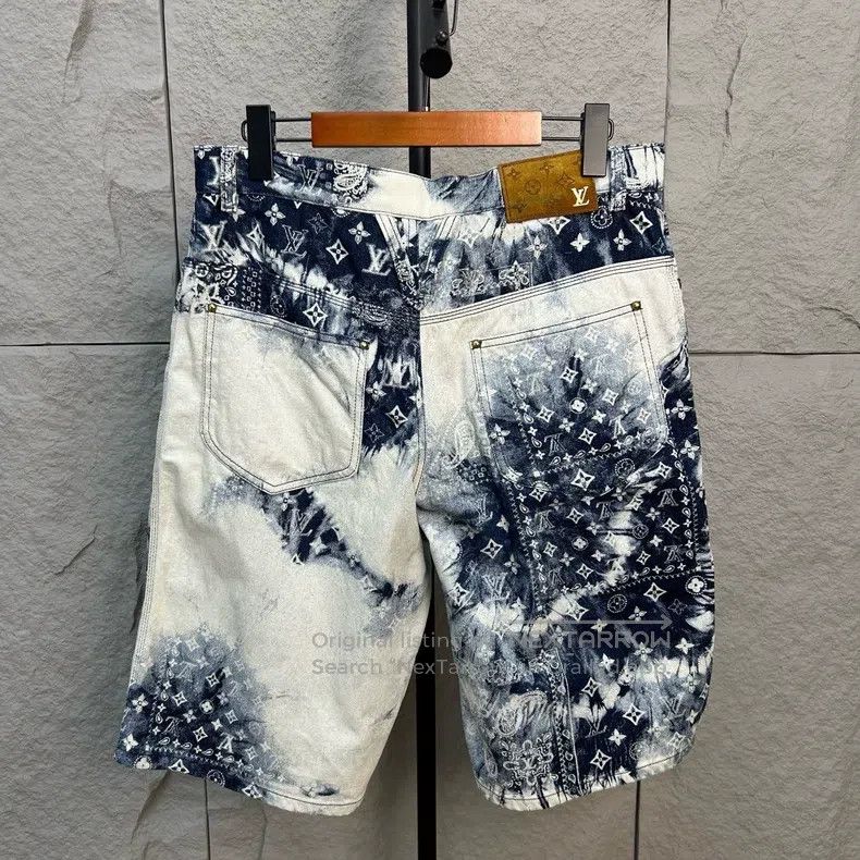 Louis Vuitton Louis Vuitton Tie-dyed cashew flower denim shorts Size US 31 - 2 Thumbnail