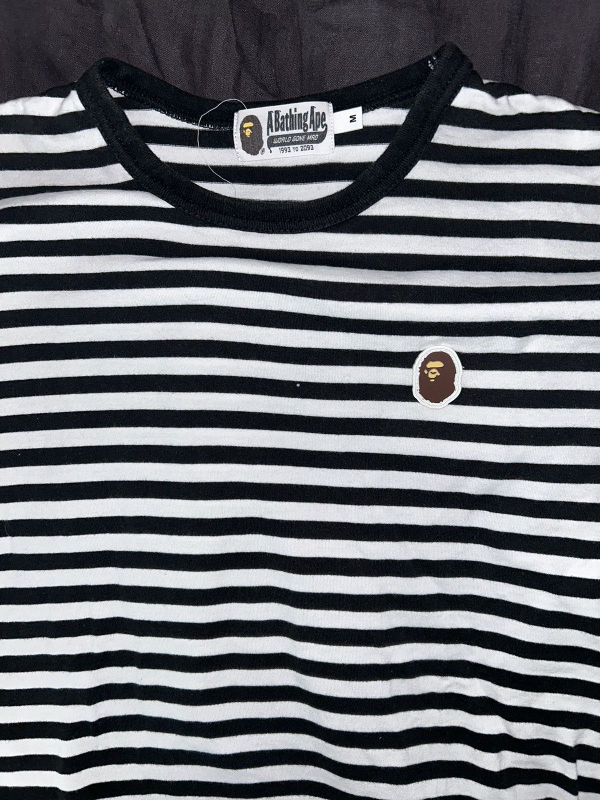 Bape One Point Striped Tee Size US M / EU 48-50 / 2 - 1 Thumbnail