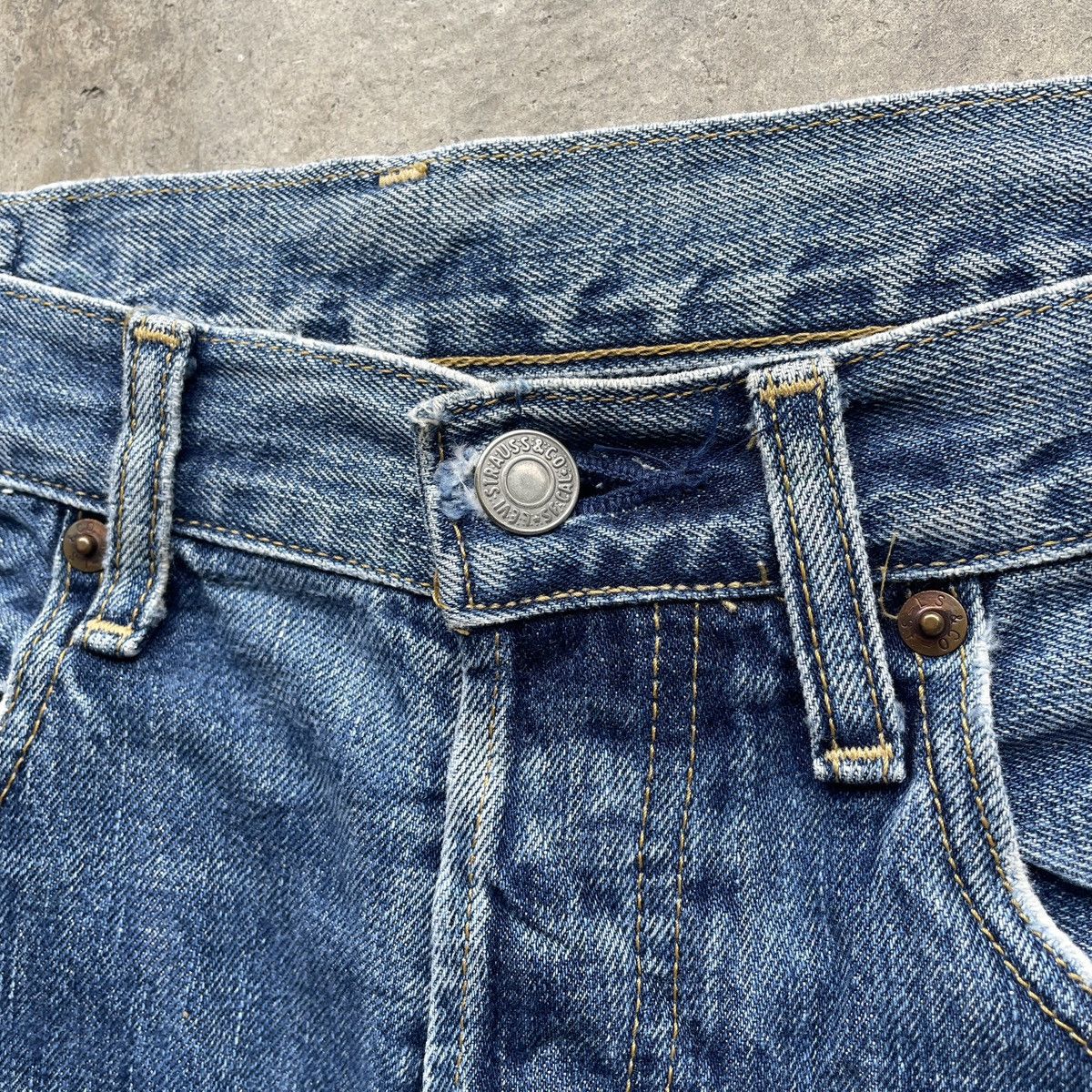 Levi's Vintage Clothing W32💥 Levis 503 Big E Vintage Distressed Jeans Faded Pants Size US 32 / EU 48 - 5 Thumbnail