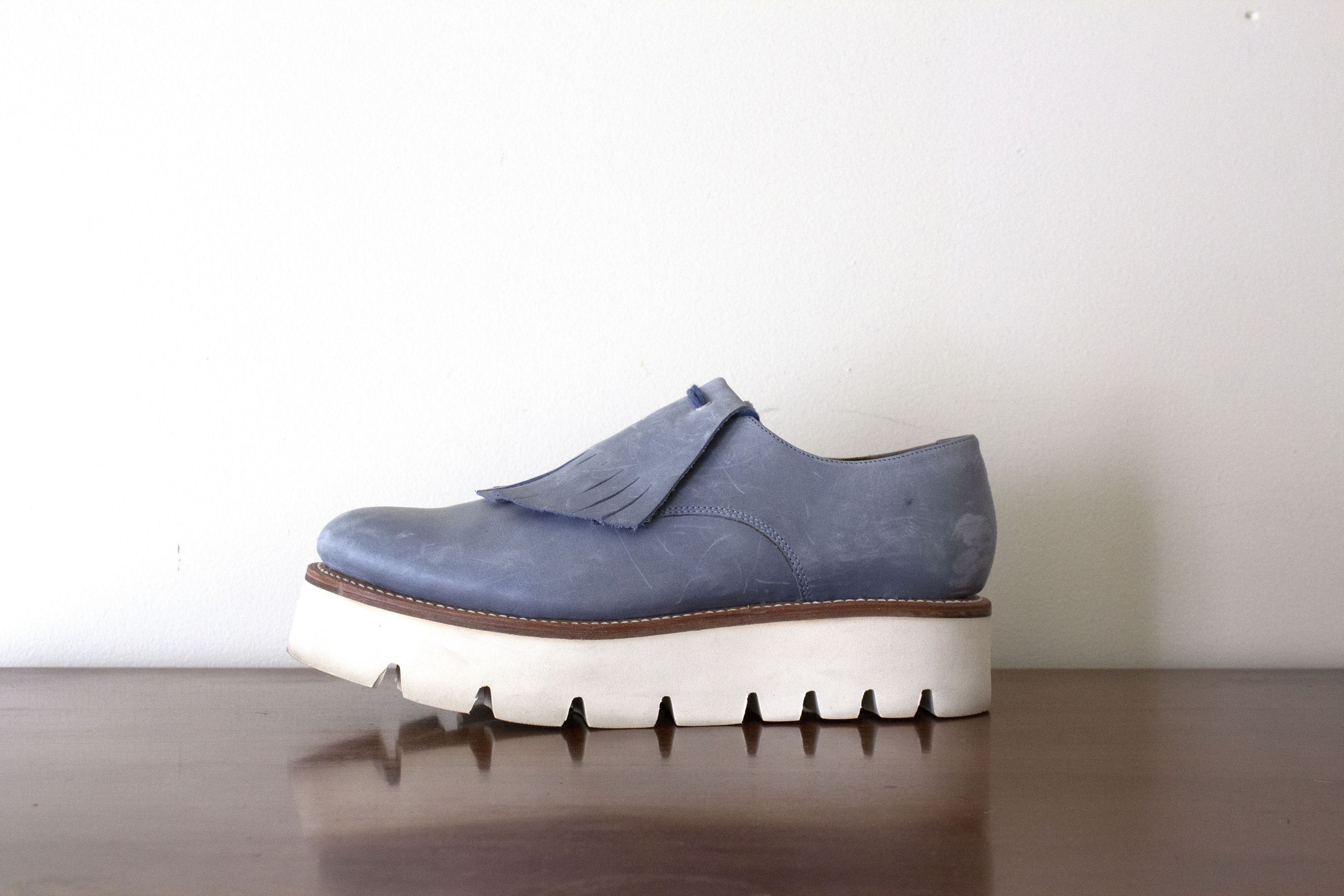 Grenson Grenson Light Blue Tassel Platform Loafer Size US 10 / IT 40 - 2 Thumbnail