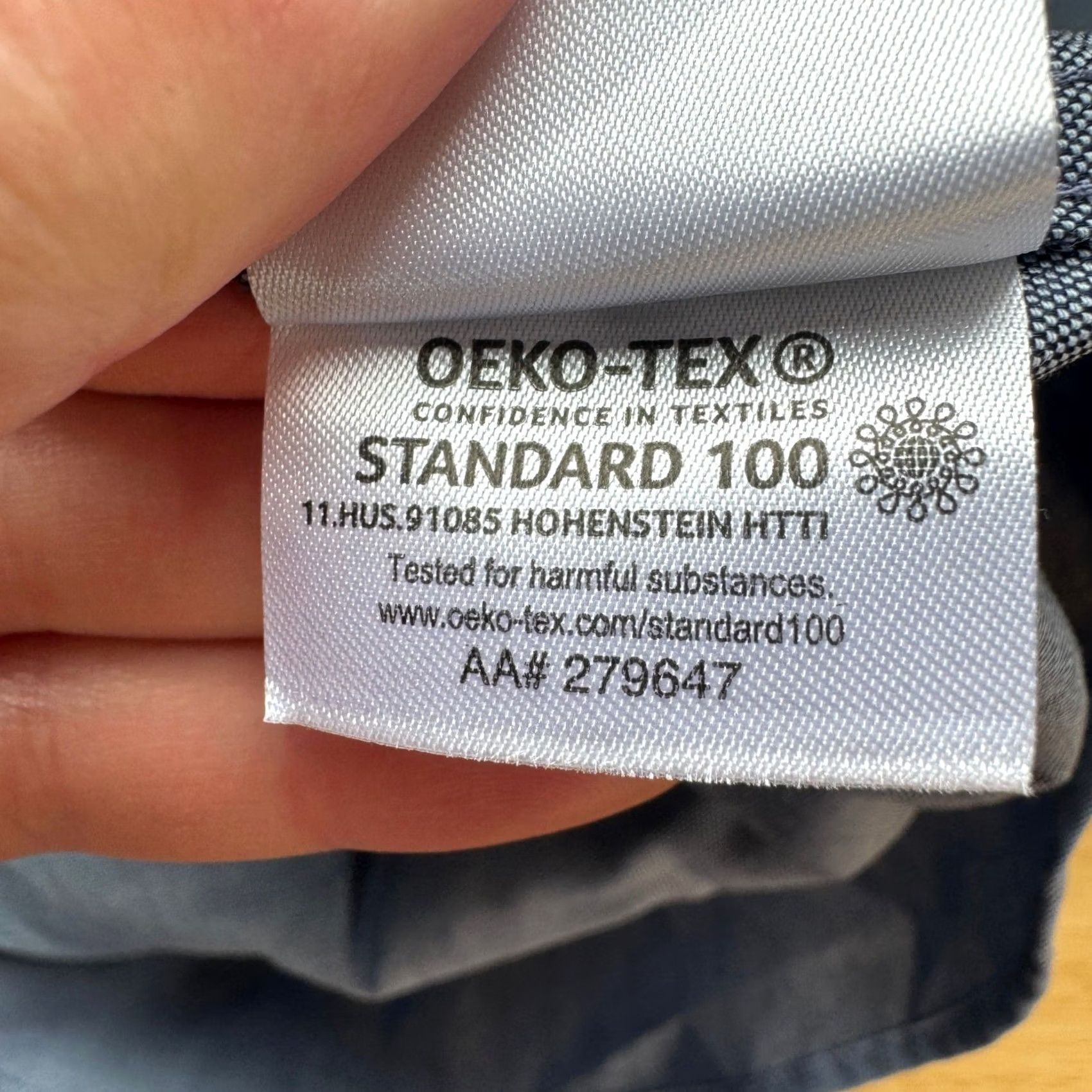 Tommy Hilfiger Tommy Hilfiger TH Flex Slim Fit Stretch Oxford Dress Shirt Peacoat Blue 15.5 34 Mens Size 42R - 7 Thumbnail
