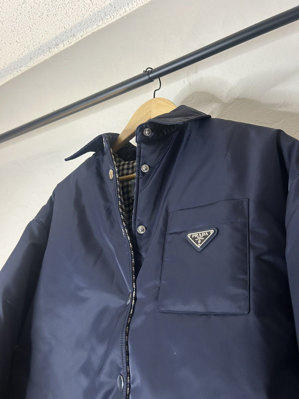 Prada Prada Navy Flanel Lined Button Up Jacket Size US M / EU 48-50 / 2 - 3 Thumbnail