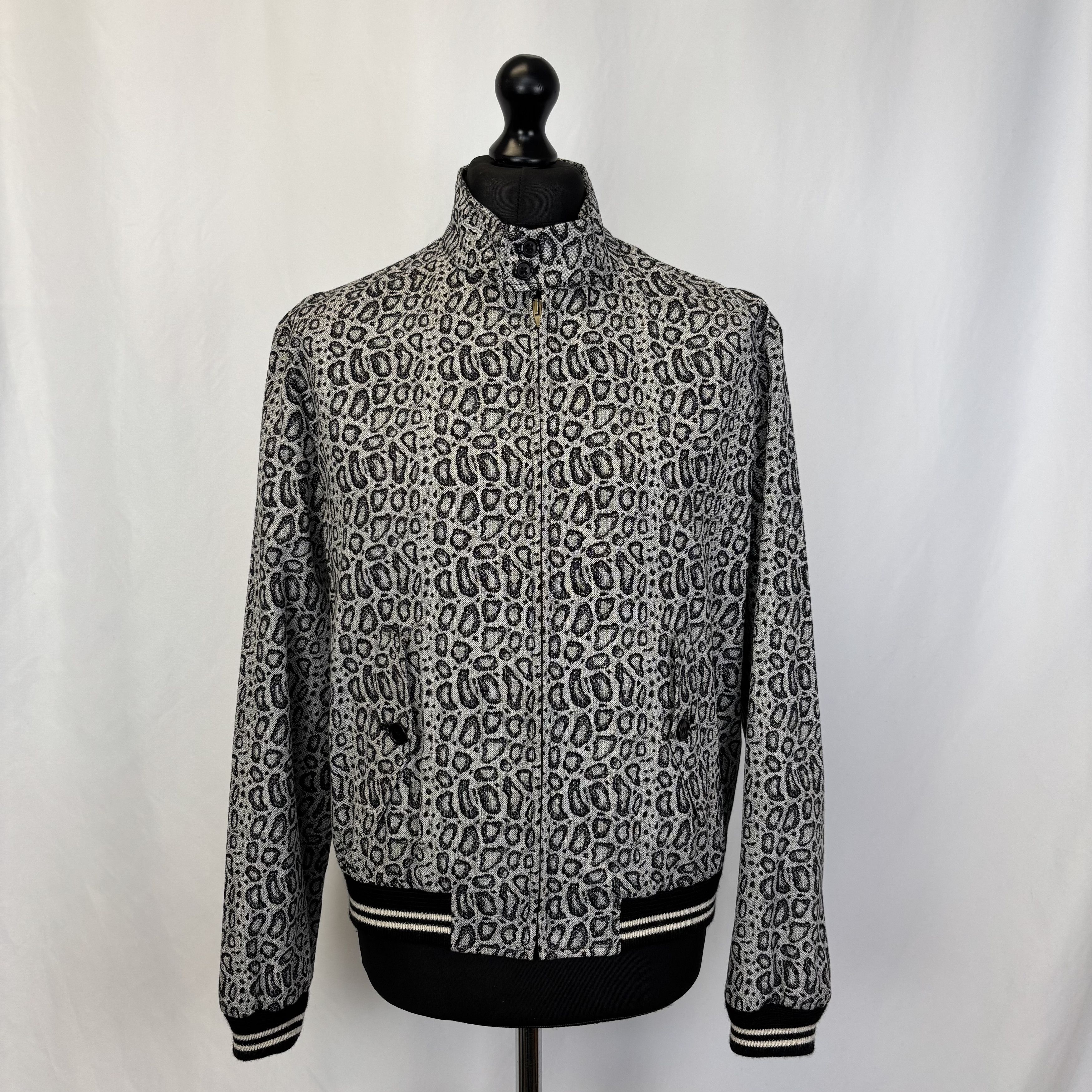 Saint Laurent Paris Saint Laurent Grey Leopard Jacket Size US L / EU 52-54 / 3 - 1 Thumbnail