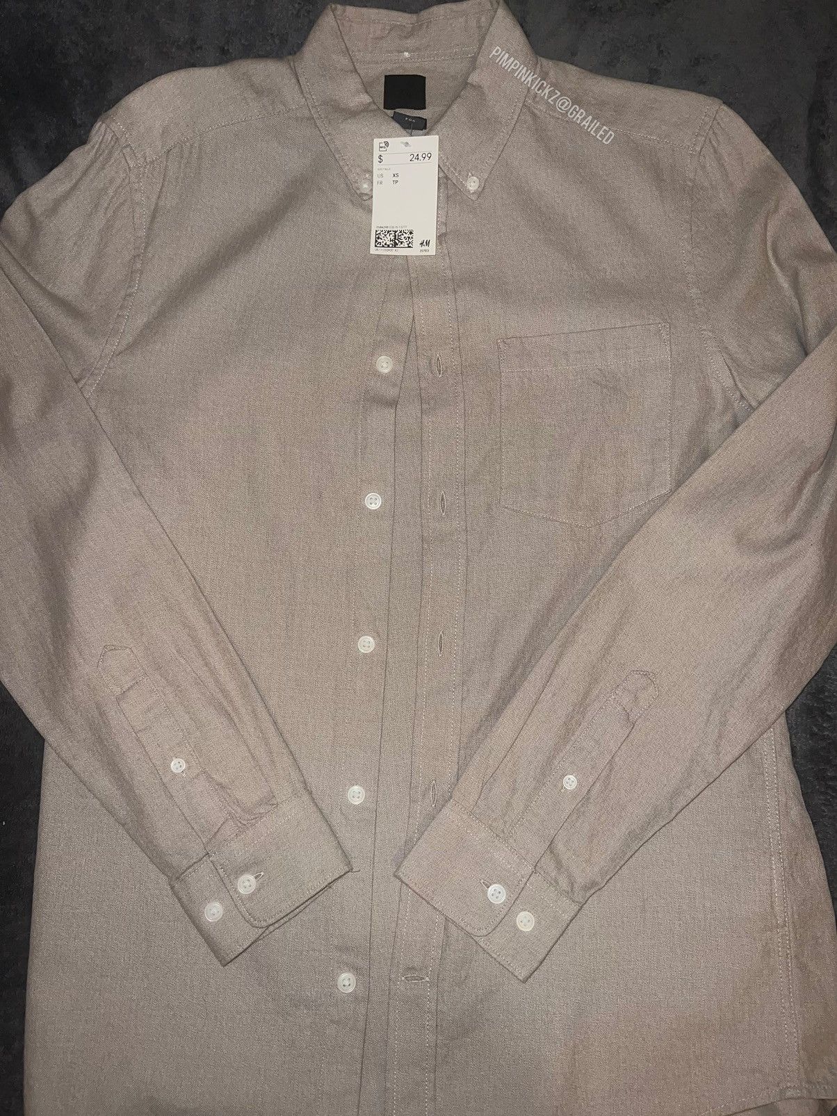 H&M Men’s H&M Button up Shirt (tan/blush) Size US XS / EU 42 / 0 - 1 Thumbnail