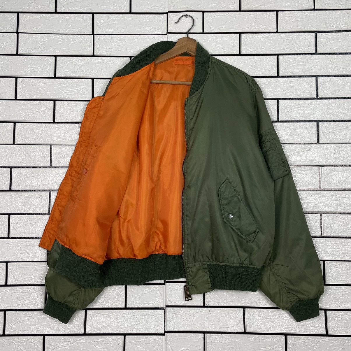 Japanese Brand Phantom Military MA-1 Nylon Flight Bomber Jacket Size US L / EU 52-54 / 3 - 11 Thumbnail