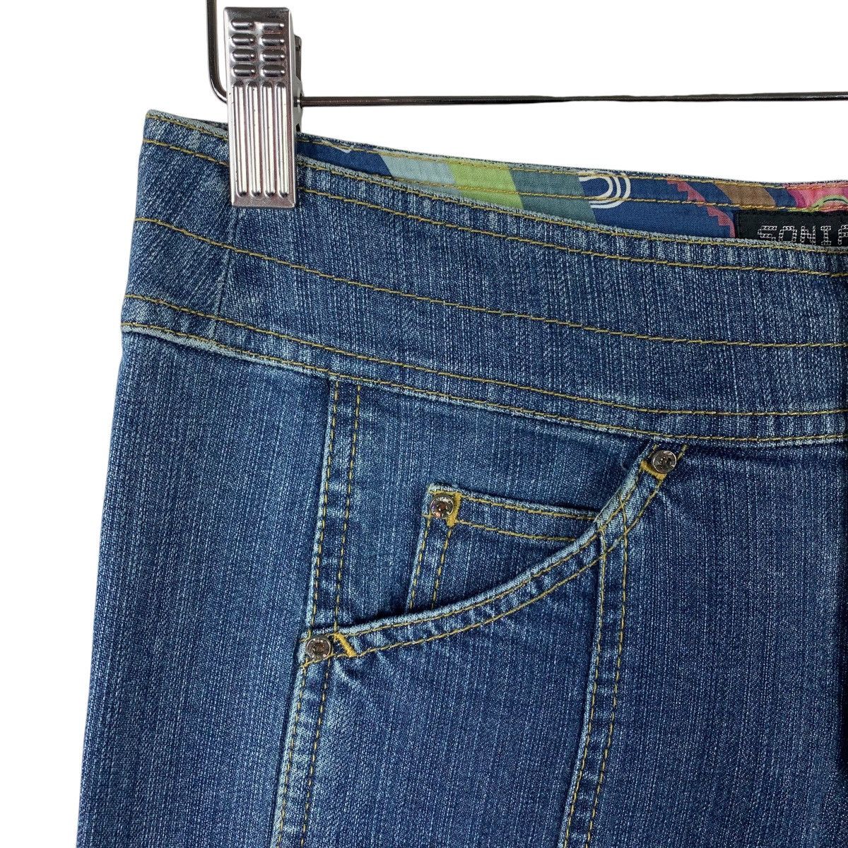 Sonia Rykiel × Vintage Vintage SONIA RYKIEL women flared reconstructed blue jeans Size 30" / US 8 / IT 44 - 9 Thumbnail
