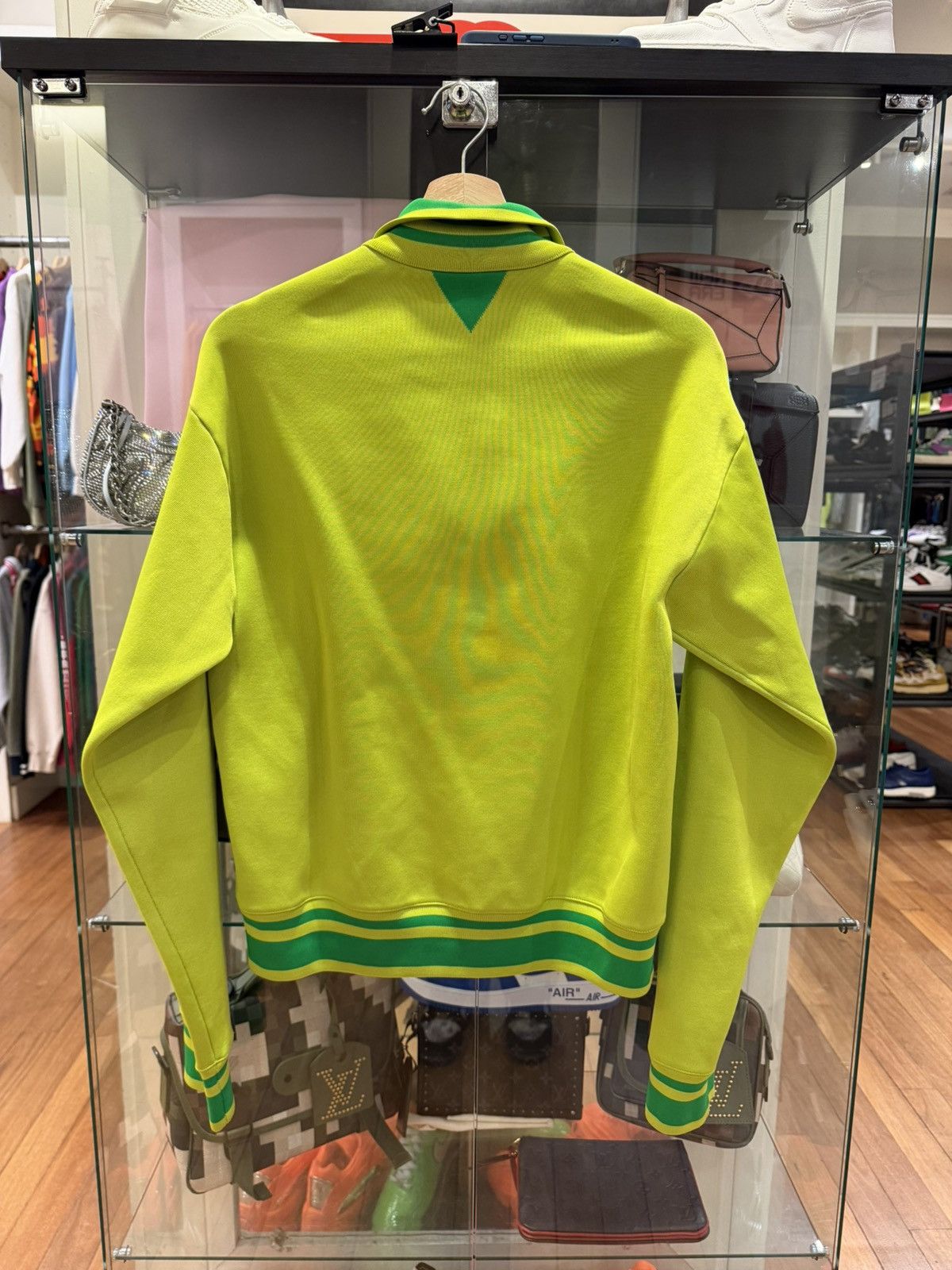 Bottega Veneta Bottega Veneta Striped Tech Jersey Track Jacket - Green Size US M / EU 48-50 / 2 - 2 Thumbnail