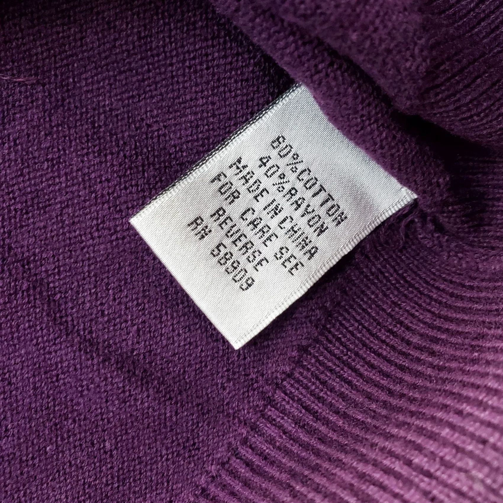 Vintage Jamie Gries Sweater Women's M Purple Knit Beaded Embroidered Pullover Size M / US 6-8 / IT 42-44 - 7 Thumbnail
