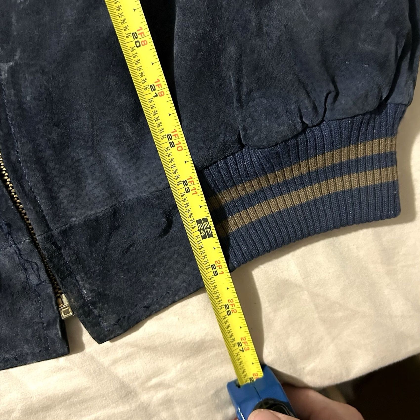 Vintage VINTAGE Colebrook Suede Varsity Jacket M Blue 90s Mens Jacket Size US M / EU 48-50 / 2 - 7 Thumbnail
