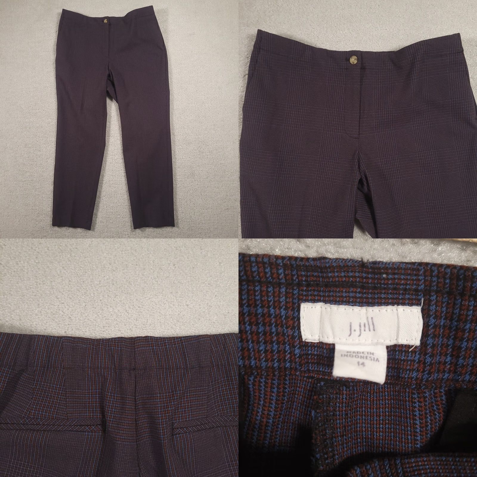 J. Jill J.Jill Pants Womens 14 Plaid Stretch Career Shirt? Size 36" / US 14 / IT 50 - 8 Thumbnail