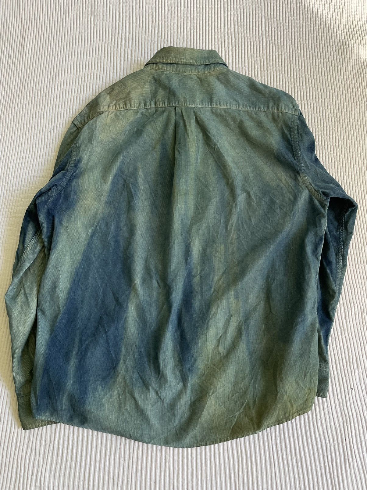 Indigo Indigo Dirty Dye Sun Faded Corduroy Shirt Size US L / EU 52-54 / 3 - 9 Thumbnail
