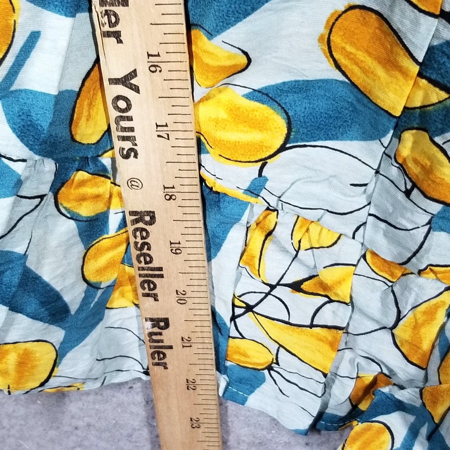 Anthropologie VINTAGE Anthropologie MINE Floral Tank Top Women Medium Blue Yellow Sleeveless Spaghetti Neck Casual Size M / US 6-8 / IT 42-44 - 4 Thumbnail
