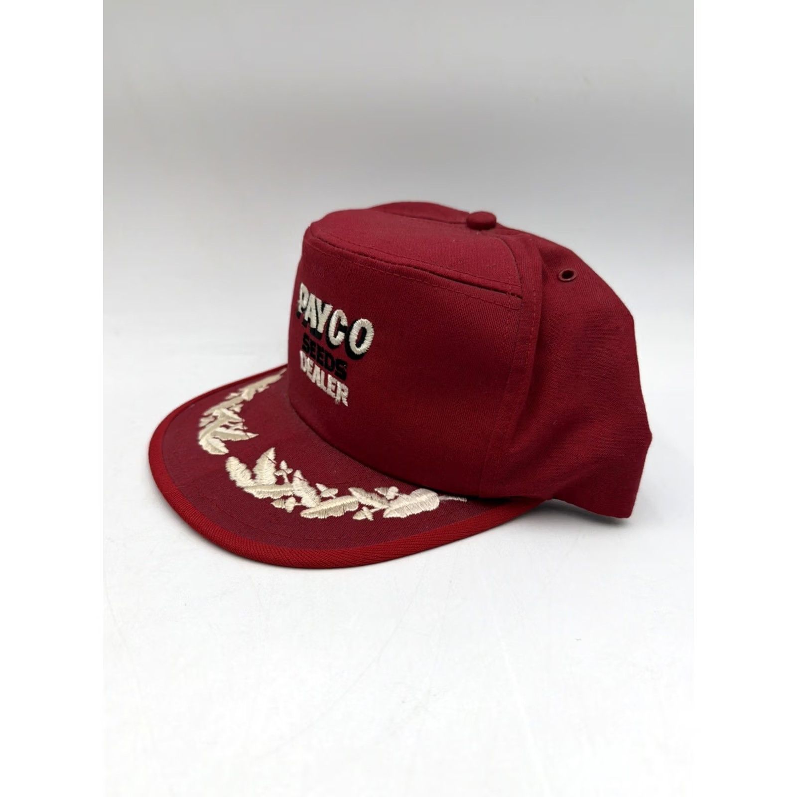 Vintage VINTAGE Payco Seeds 80s Hat Snapback Trucker Farmer Red Cap Rare Find Hats Adjustable Red Cotton Trucker 1980s Kap King Mens Size ONE SIZE - 3 Thumbnail