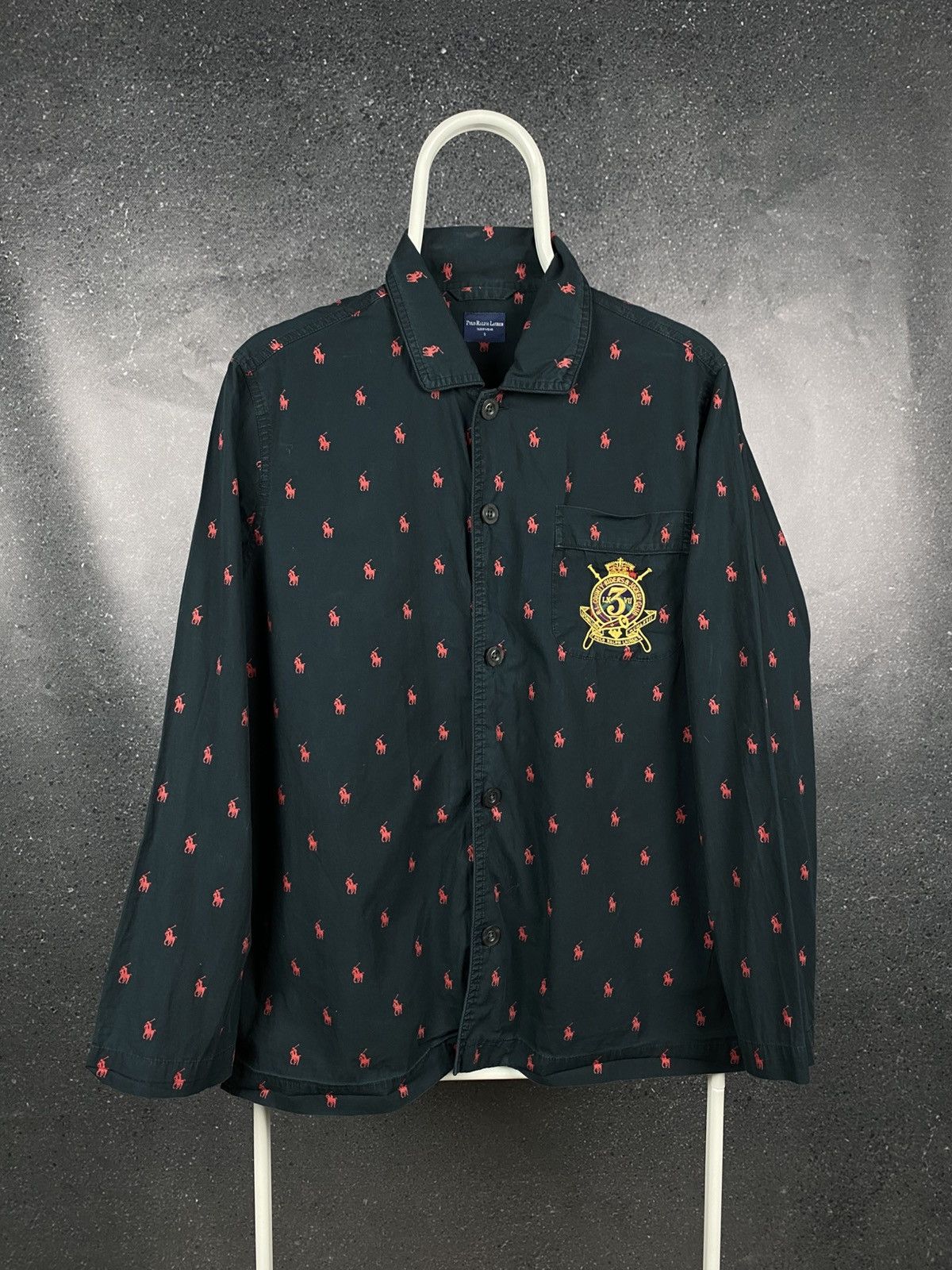 Polo Ralph Lauren Vintage Polo Ralph Lauren Monogrammed Shirt Long Sleeve Size US S / EU 44-46 / 1 - 1 Thumbnail
