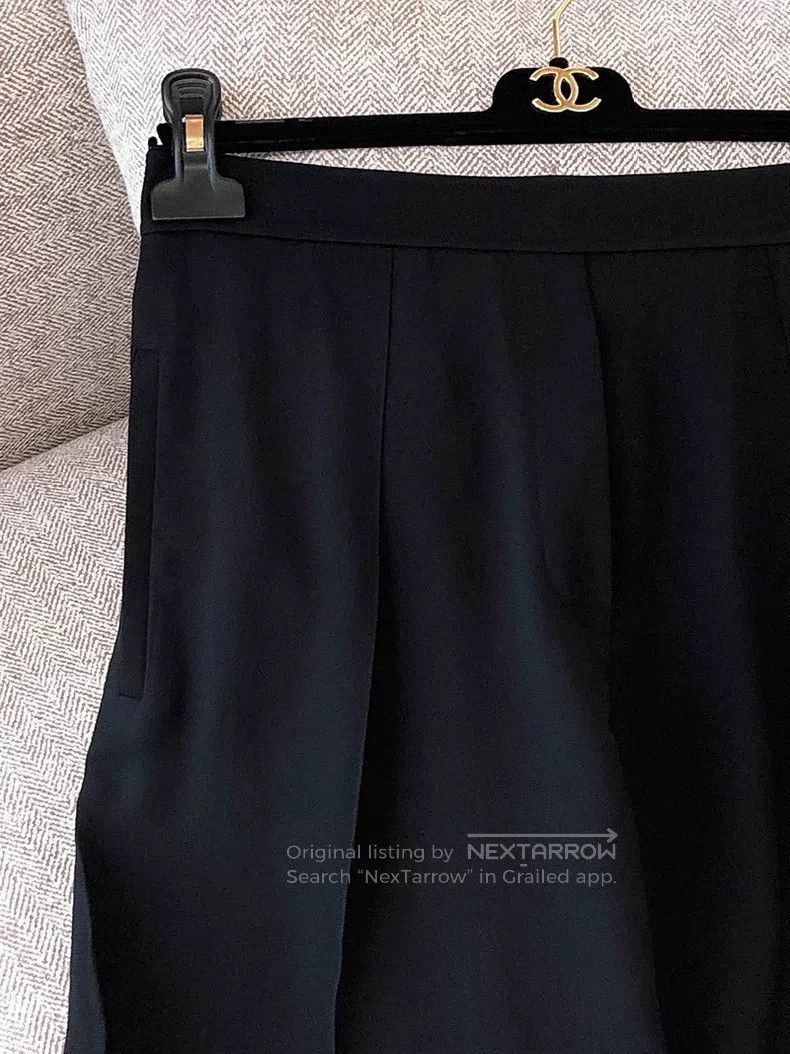 Hermes Hermes Black elastic waist wide-leg pants Size 25" / US 0 / IT 36 - 3 Thumbnail