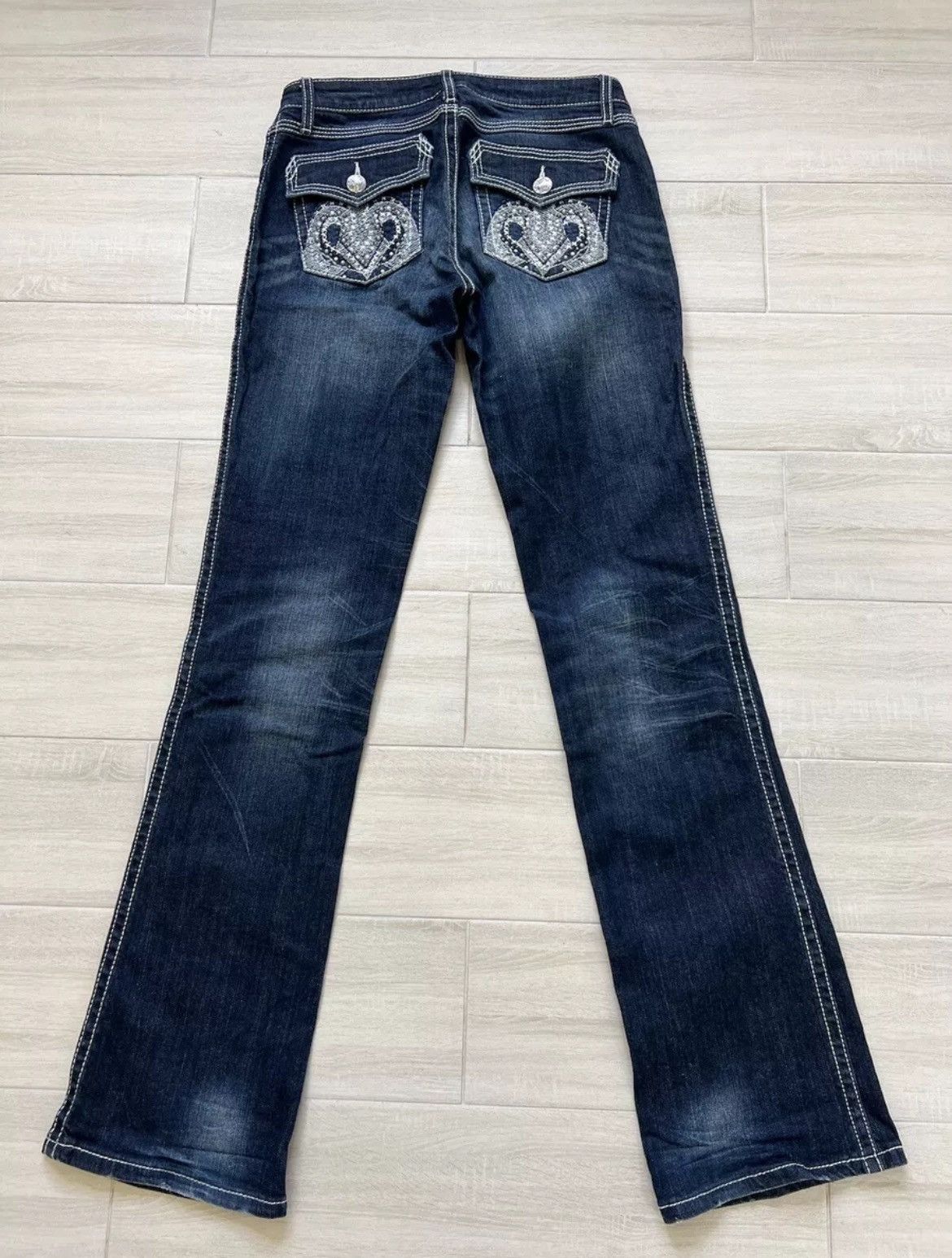 VTG women's jeans Wrangler Rock 47 Low Rise blue dark Cotton