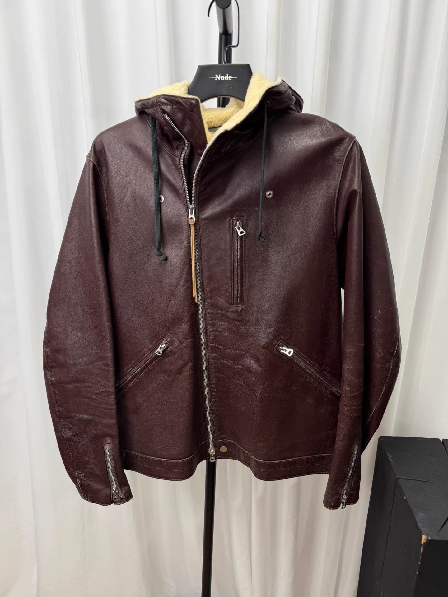 Undercover UNDERCOVER 10AW Asymmetrical Zip Leather Jacket K20 Size US L / EU 52-54 / 3 - 1 Thumbnail