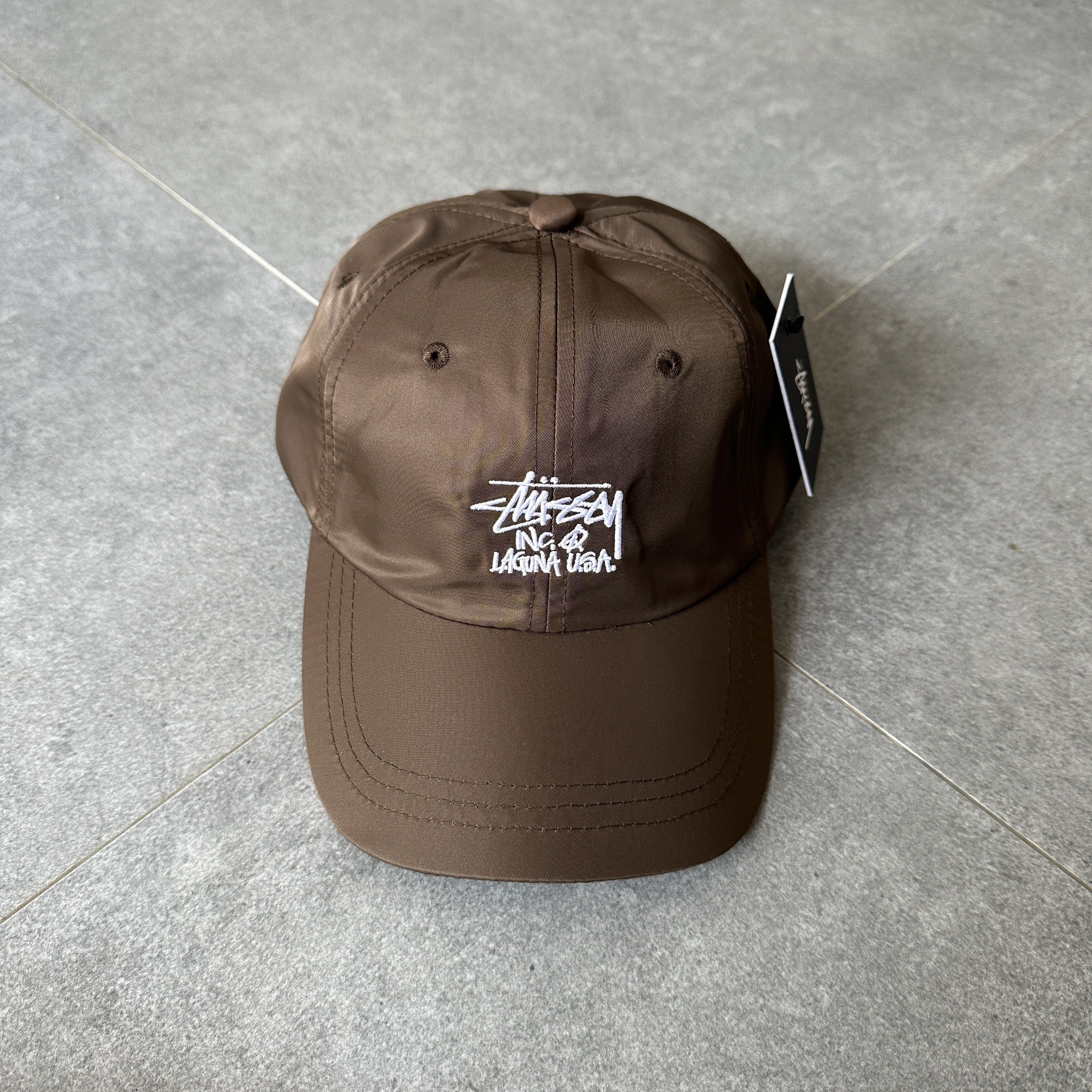 Stussy 2026 Stussy brown workgear waxed snapback mid depth hat cap