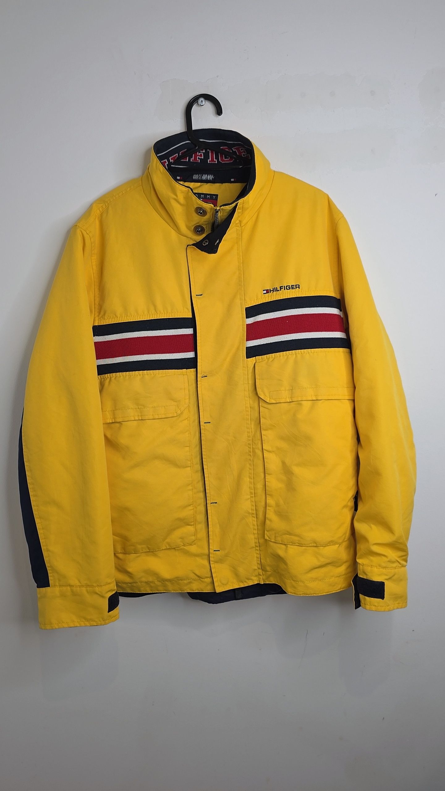 Tommy Hilfiger Vintage Tommy Hilfiger Sailing Jacket Yellow Navy Flag 90s Size US M / EU 48-50 / 2 - 1 Thumbnail