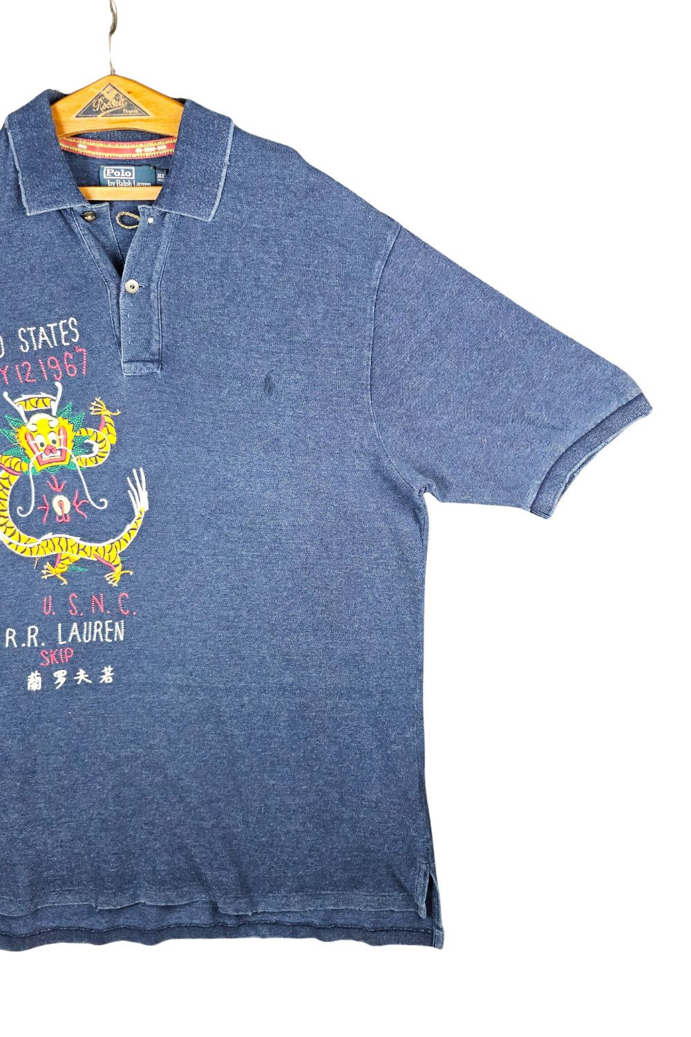 Polo Ralph Lauren PRL “USNC Dragon” Indigo Jersey Polo - XLT (Tall) - c. 06ss Size US XL / EU 56 / 4 - 4 Thumbnail