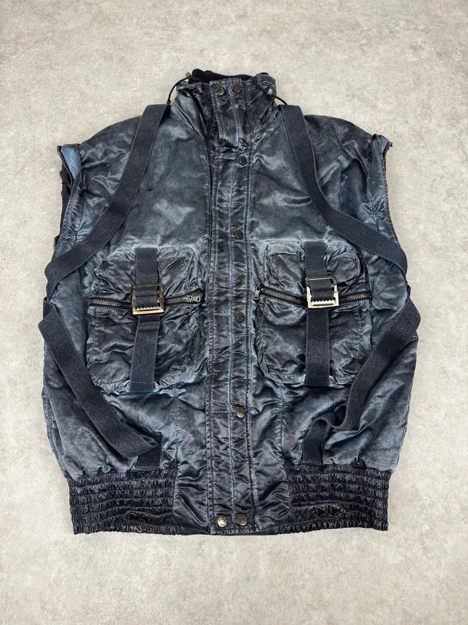 Dolce & Gabbana AW2003 Dolce & Gabbana Blue Aviator Bondage Jacket Size US XXL / EU 58 / 5 - 2 Thumbnail
