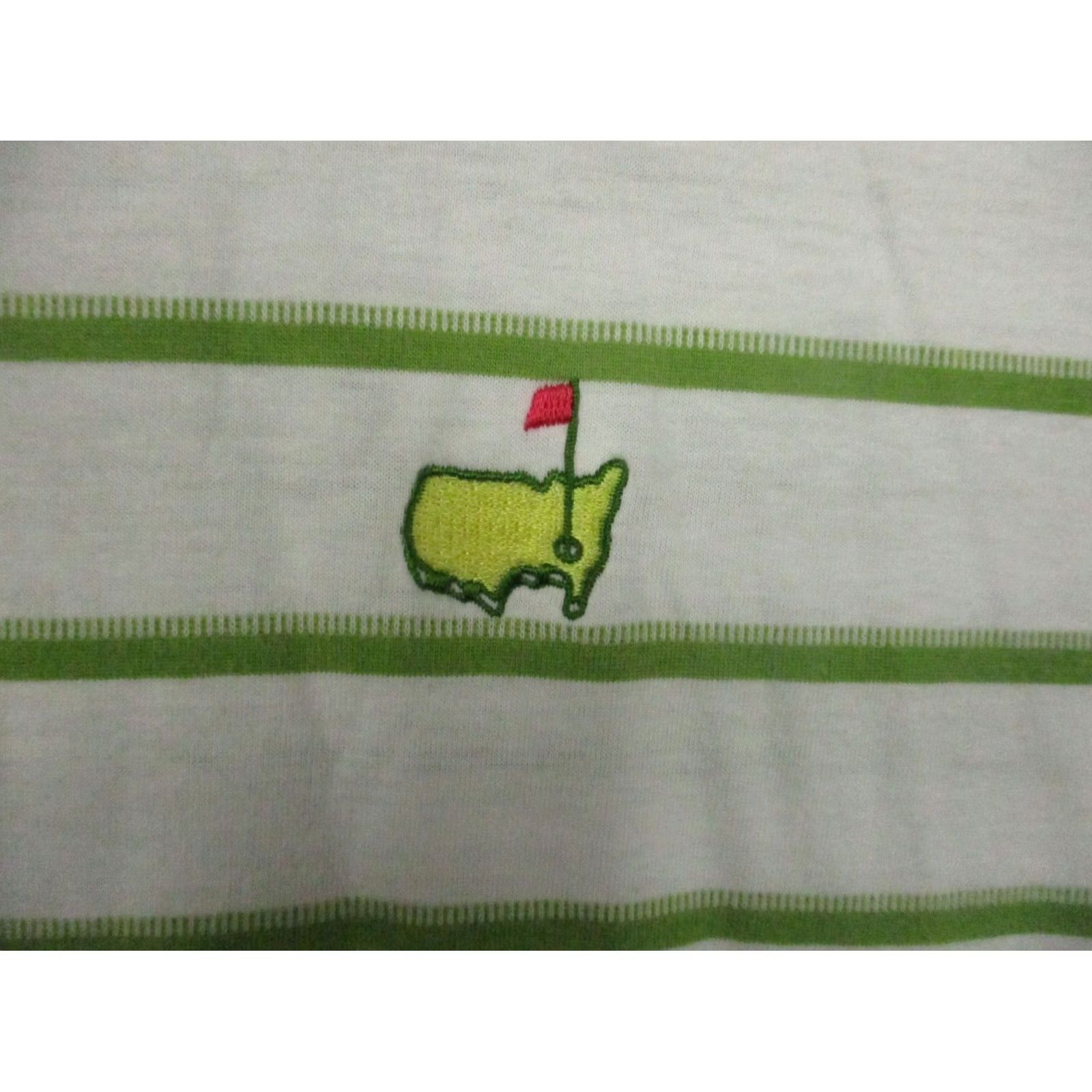 Vintage VINTAGE Masters Polo Shirt Mens XL Green Stripe Polo Shirt XL Mens Green Stripe 90s Sports Golf Shirt Boys Womens Mens Size US XL / EU 56 / 4 - 2 Thumbnail
