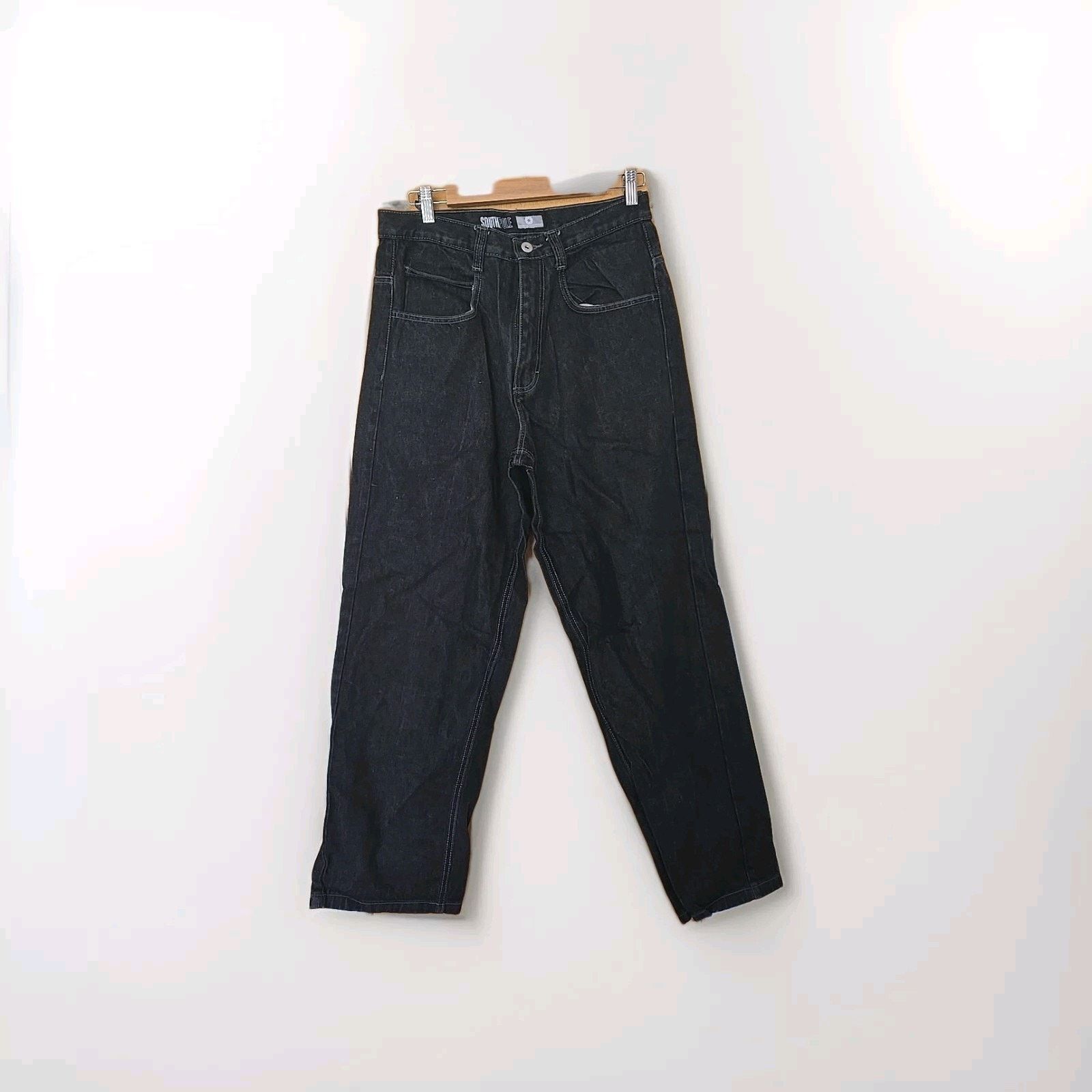 Southpole Vintage Southpole Jeans Mens 32x32 Black Baggy Grunge Y2K Size US 32 / EU 48 - 5 Thumbnail