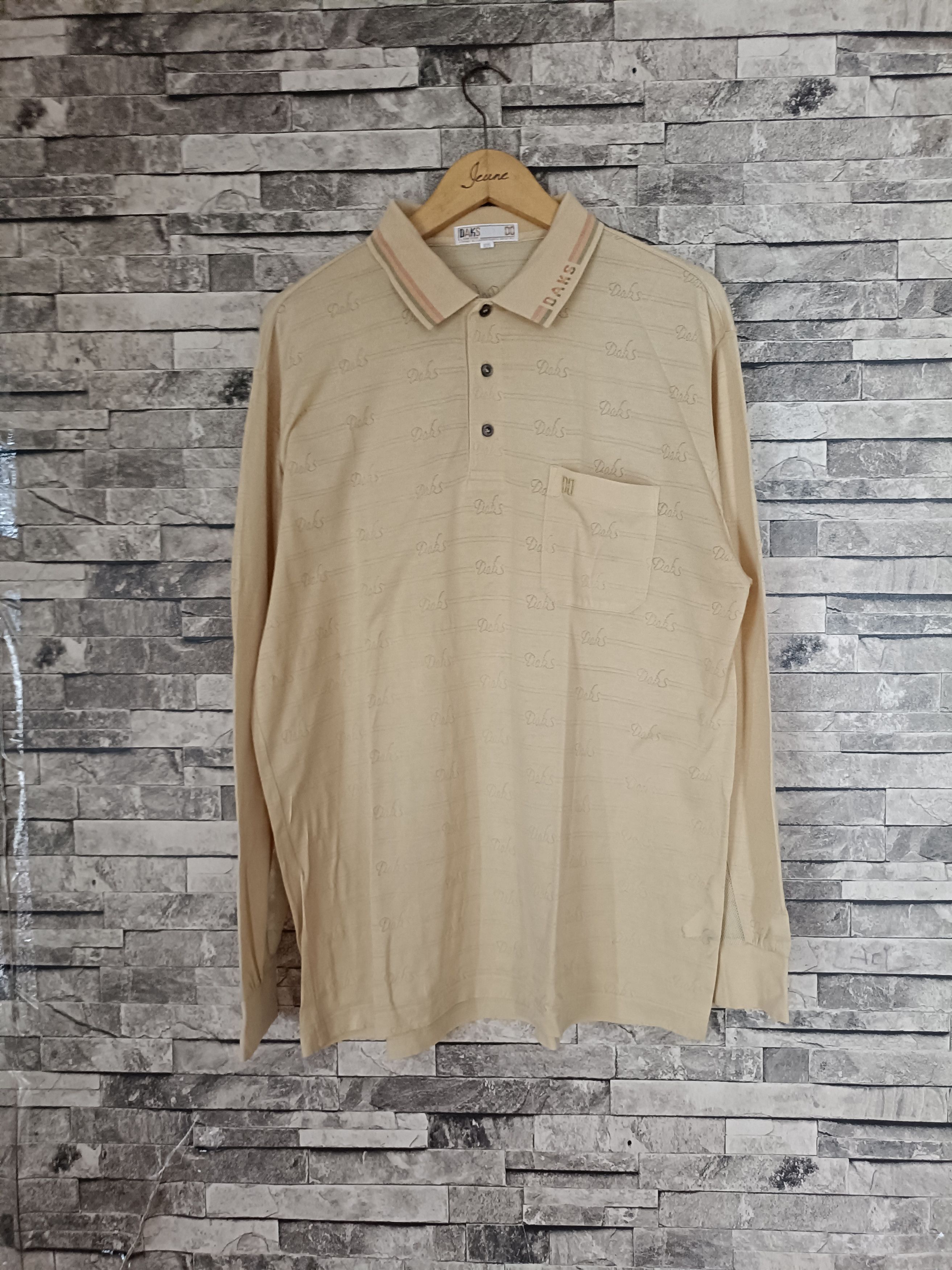 DAKS Tonal all over daks monogram polo shirt Size US XL / EU 56 / 4 - 1 Thumbnail
