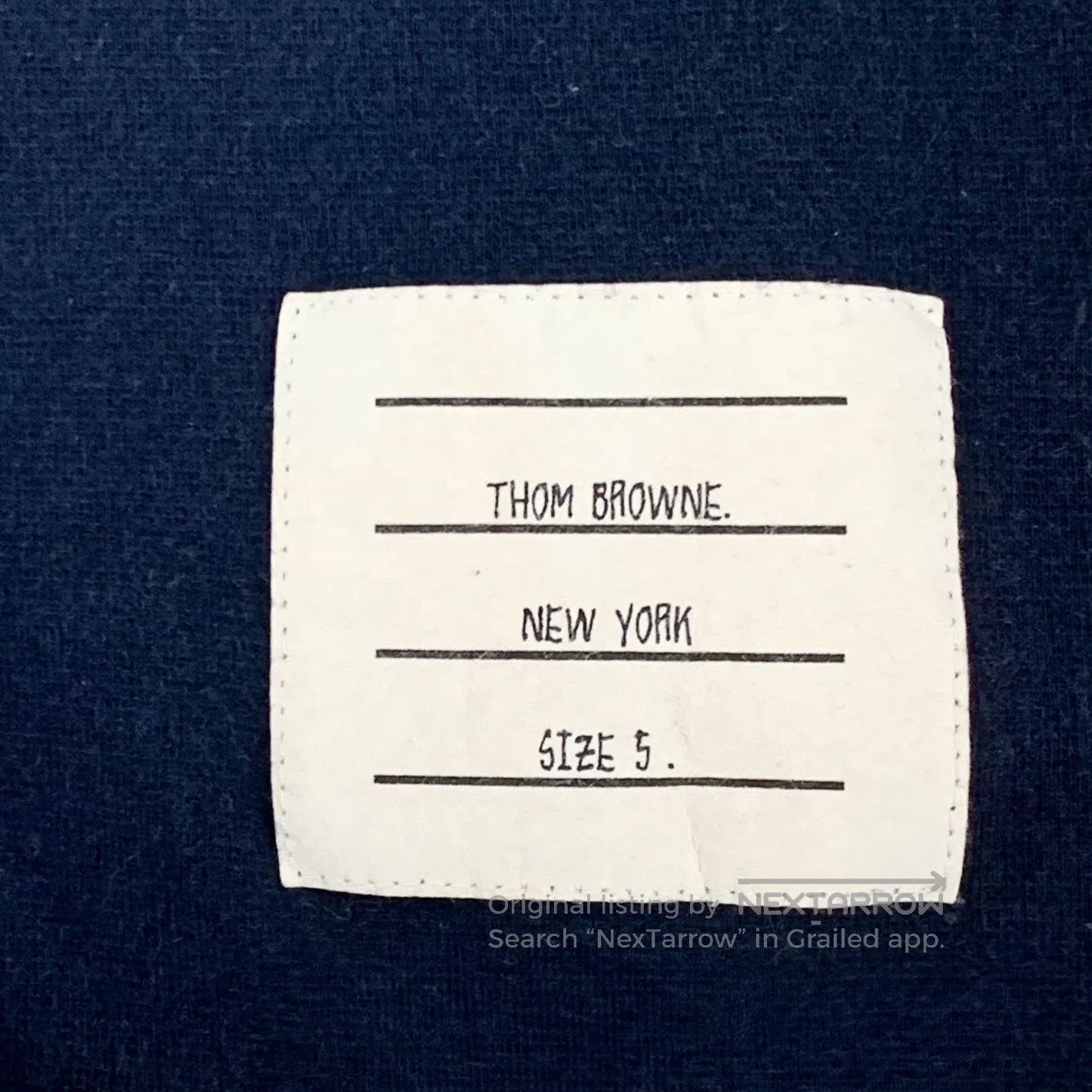 Thom Browne Thom Browne Navy Classic Four-Stripe Cotton Crewneck Short Size US L / EU 52-54 / 3 - 5 Thumbnail