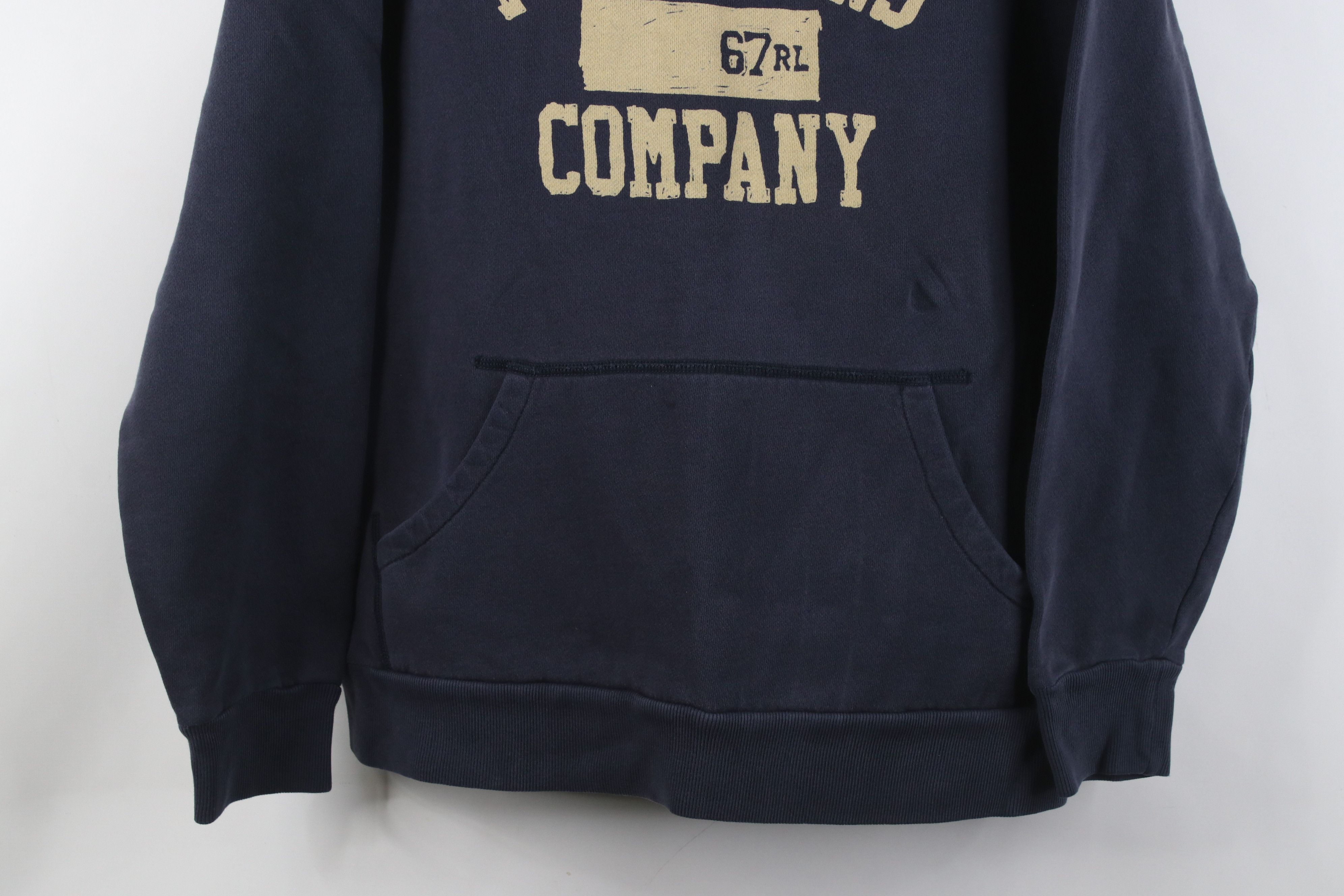Polo Ralph Lauren Vintage 90s Ralph Lauren Spell Hoodie Sweatshirt Navy Blue Size US L / EU 52-54 / 3 - 3 Thumbnail