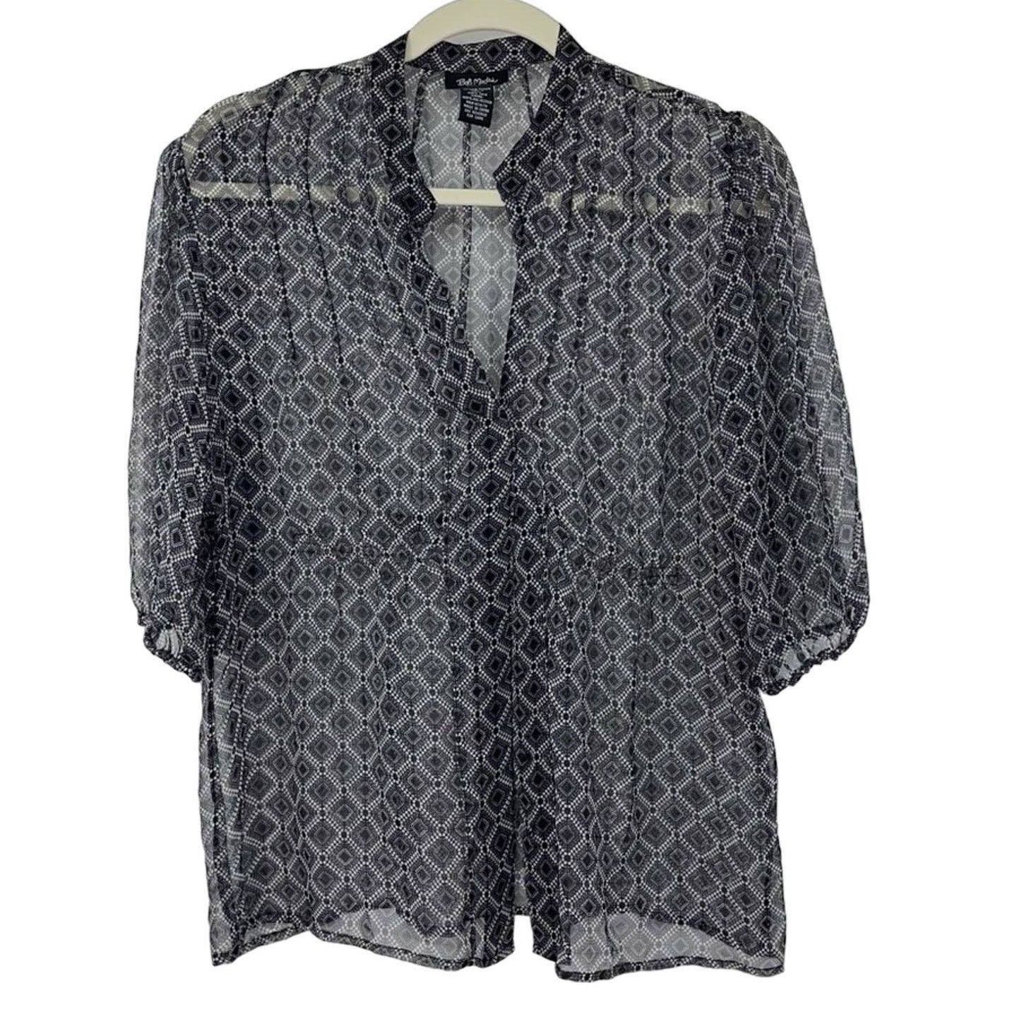 Bob Mackie Bob Mackie Semi-sheer Lightweight Silk Top Large Size L / US 10 / IT 46 - 2 Thumbnail