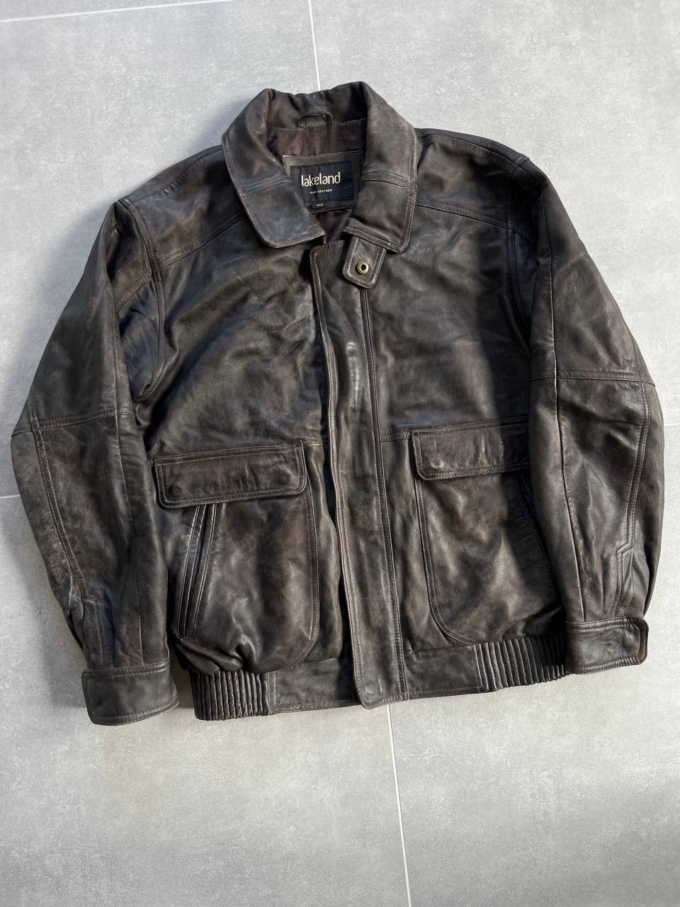 Genuine Leather Vintage Lakeland Distressed Leather Pilot Bomber Size US M / EU 48-50 / 2 - 2 Thumbnail