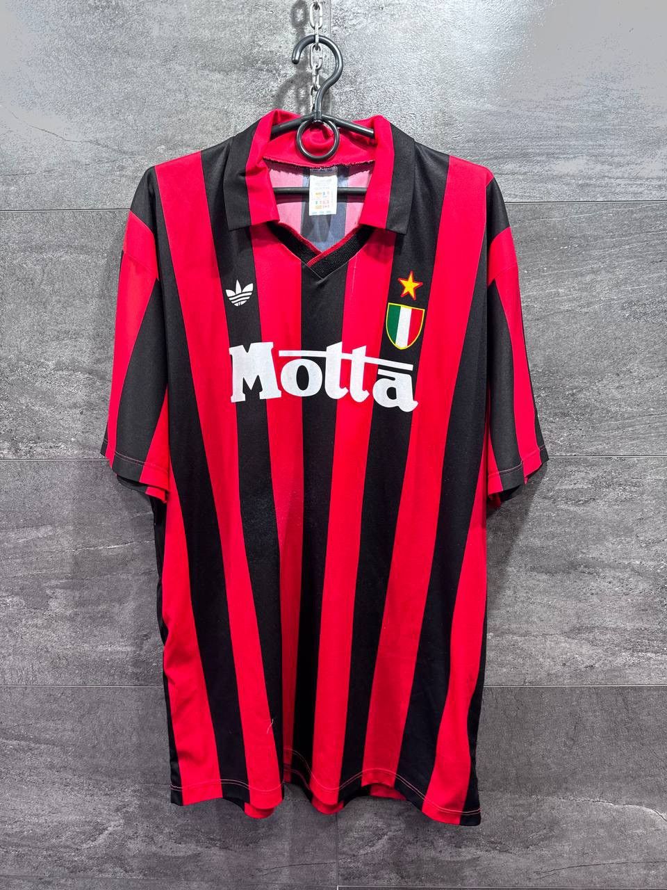 Adidas 1992-93 AC Milan Serie -A Home Football Jersey Shirt Size US XL / EU 56 / 4 - 1 Thumbnail