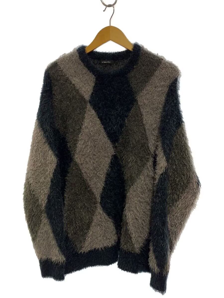 Number (N)ine Fluffy Argyle Knit Sweater Size US L / EU 52-54 / 3 - 1 Thumbnail