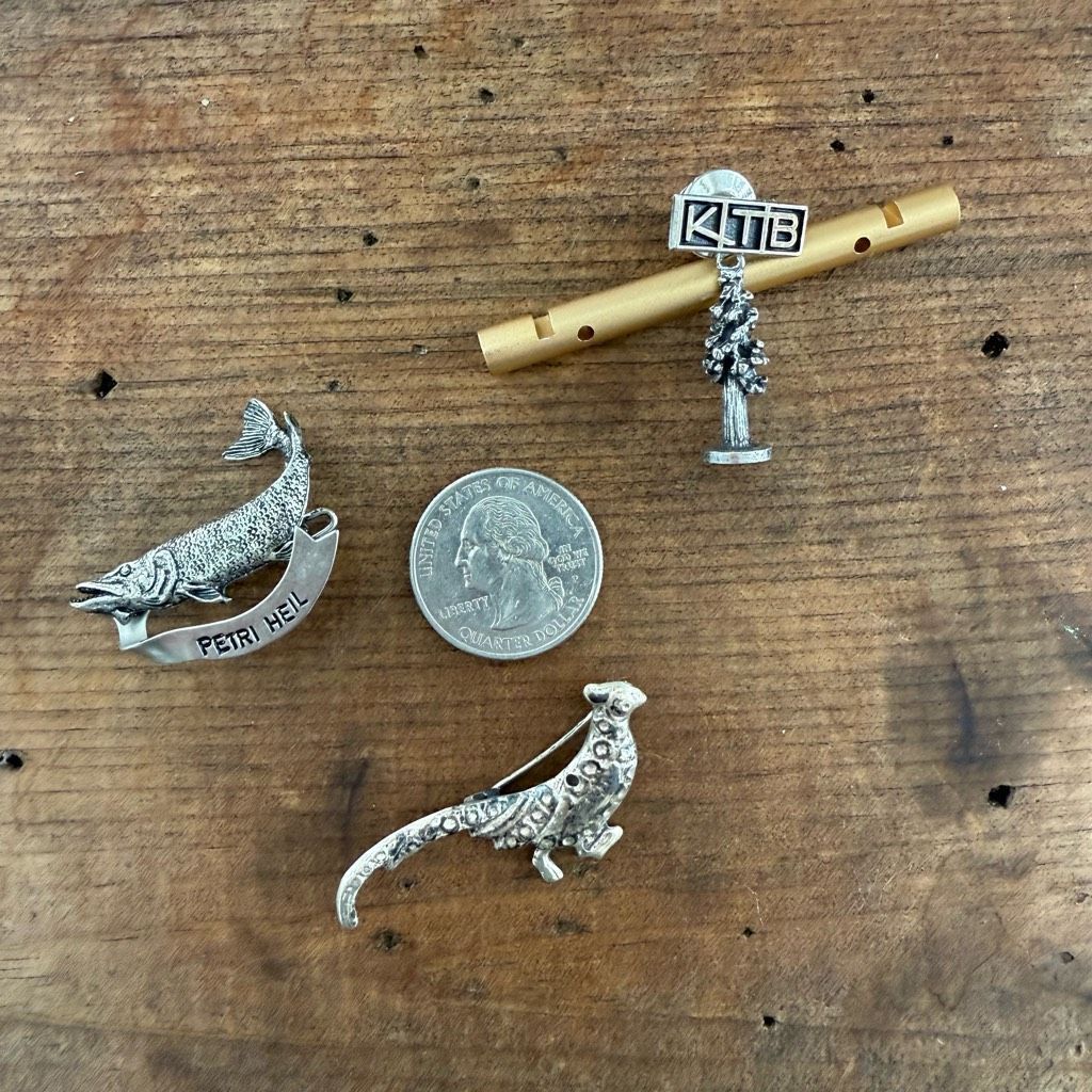 Vintage 3 Vintage Pewter Hat or Blazer Pins Size ONE SIZE - 1 Thumbnail