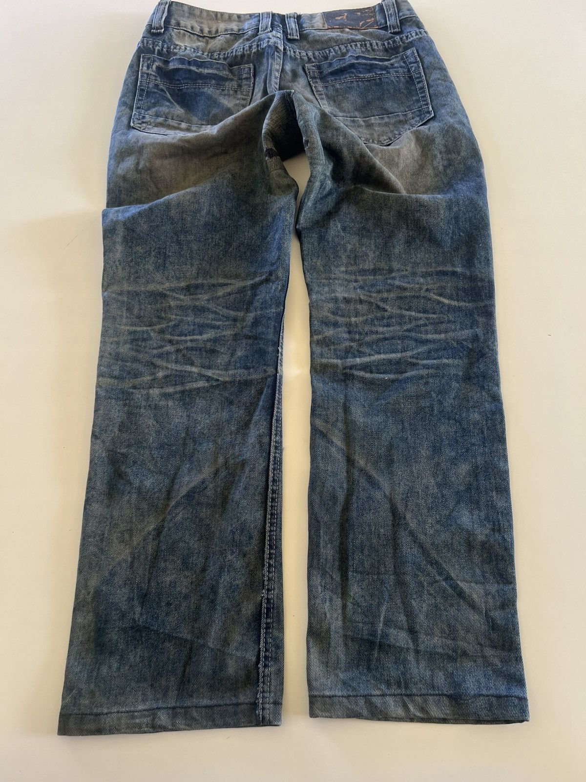 Japanese Brand Vintage Invisible Distress Denim Jeans Size 32" Size US 32 / EU 48 - 8 Thumbnail