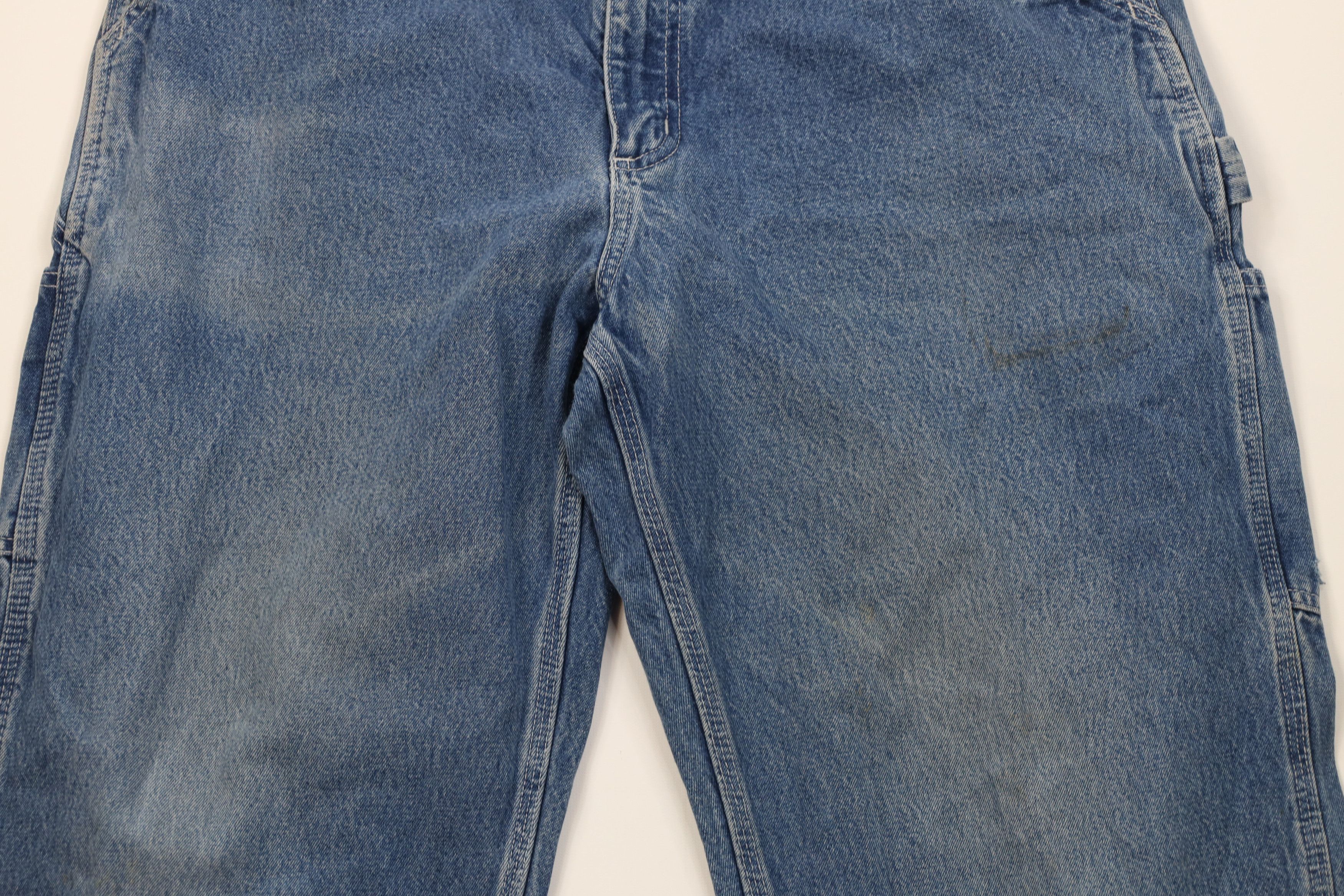 Carhartt Vintage Y2K Carhartt Wide Leg Dungaree Denim Jeans Blue Size US 36 / EU 52 - 3 Thumbnail