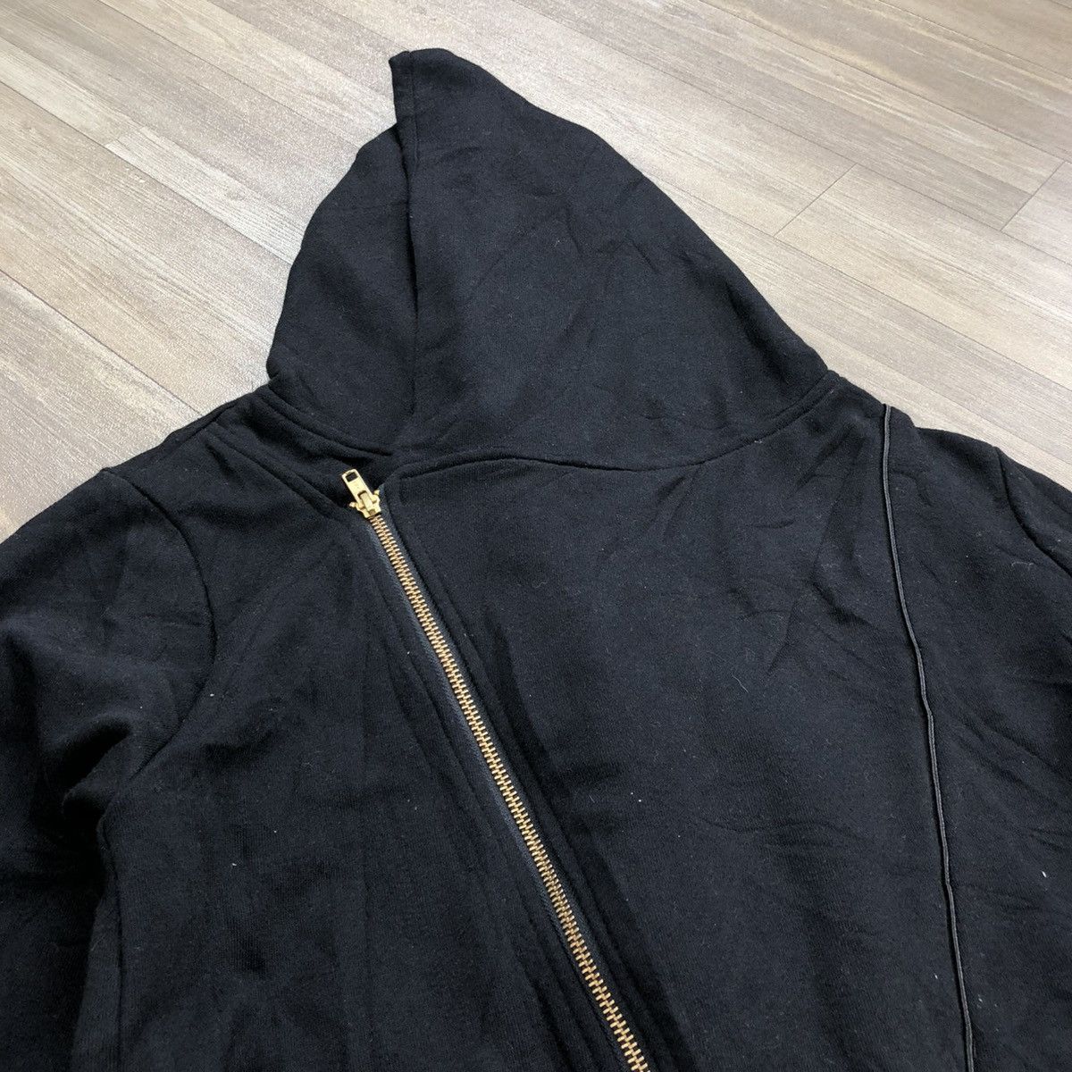 If Six Was Nine × Japanese Brand × Le Grande Bleu (L.G.B.) 2000s Autumn x Earth Asymmetrical Goa Lgb Style Zip Hoodie Size US M / EU 48-50 / 2 - 5 Thumbnail