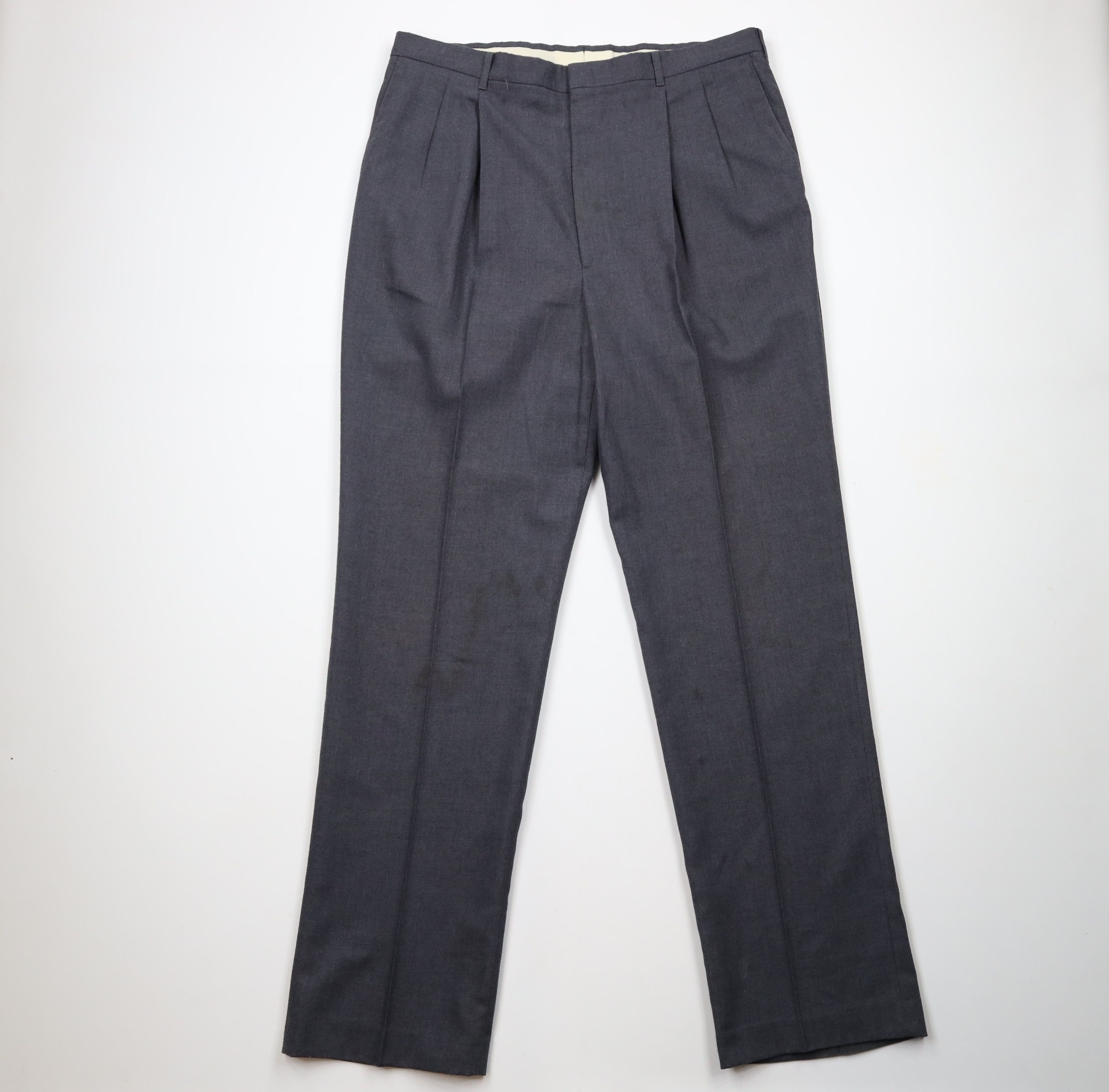 Vintage Vintage 90s Streetwear Worsted Wool Wide Leg Pants USA Size US 38 / EU 54 - 1 Thumbnail