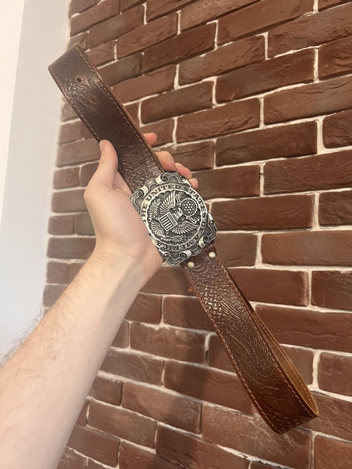 Other Vintage Y2K Drip USA Belt Avant Garde Hype Streetwear 110 Size 40 - 1 Thumbnail