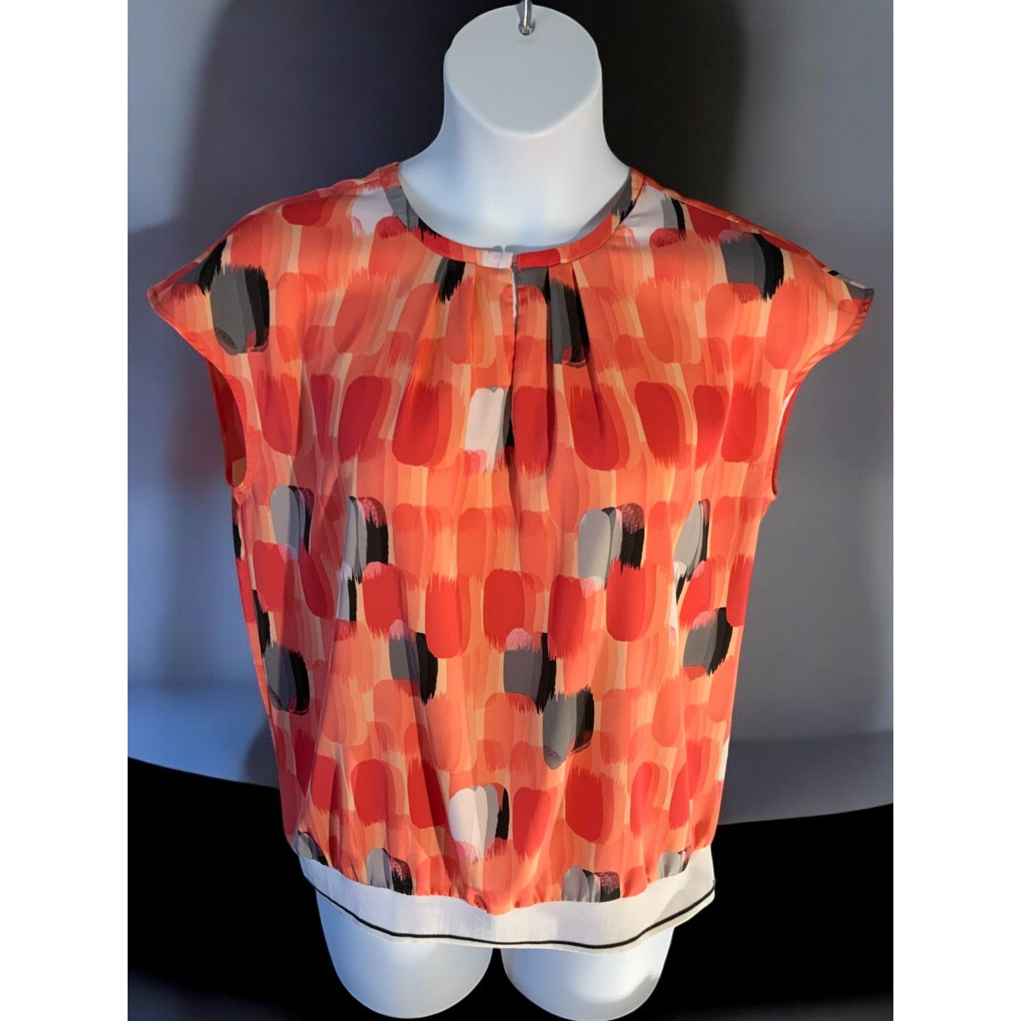 Worthington Worthington Short Cap Sleeve Keyhole Multicolor Top XL Size XL / US 12-14 / IT 48-50 - 6 Thumbnail