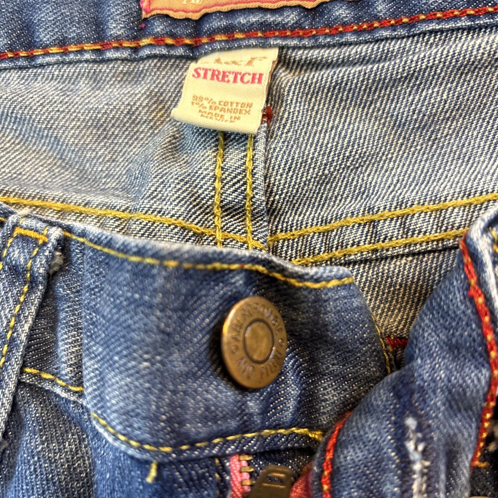 Abercrombie & Fitch VINTAGE Abercrombie & Fitch Bootcut Jeans 8R Denim Emma Low Rise Med Wash Womens Size 30" / US 8 / IT 44 - 6 Thumbnail