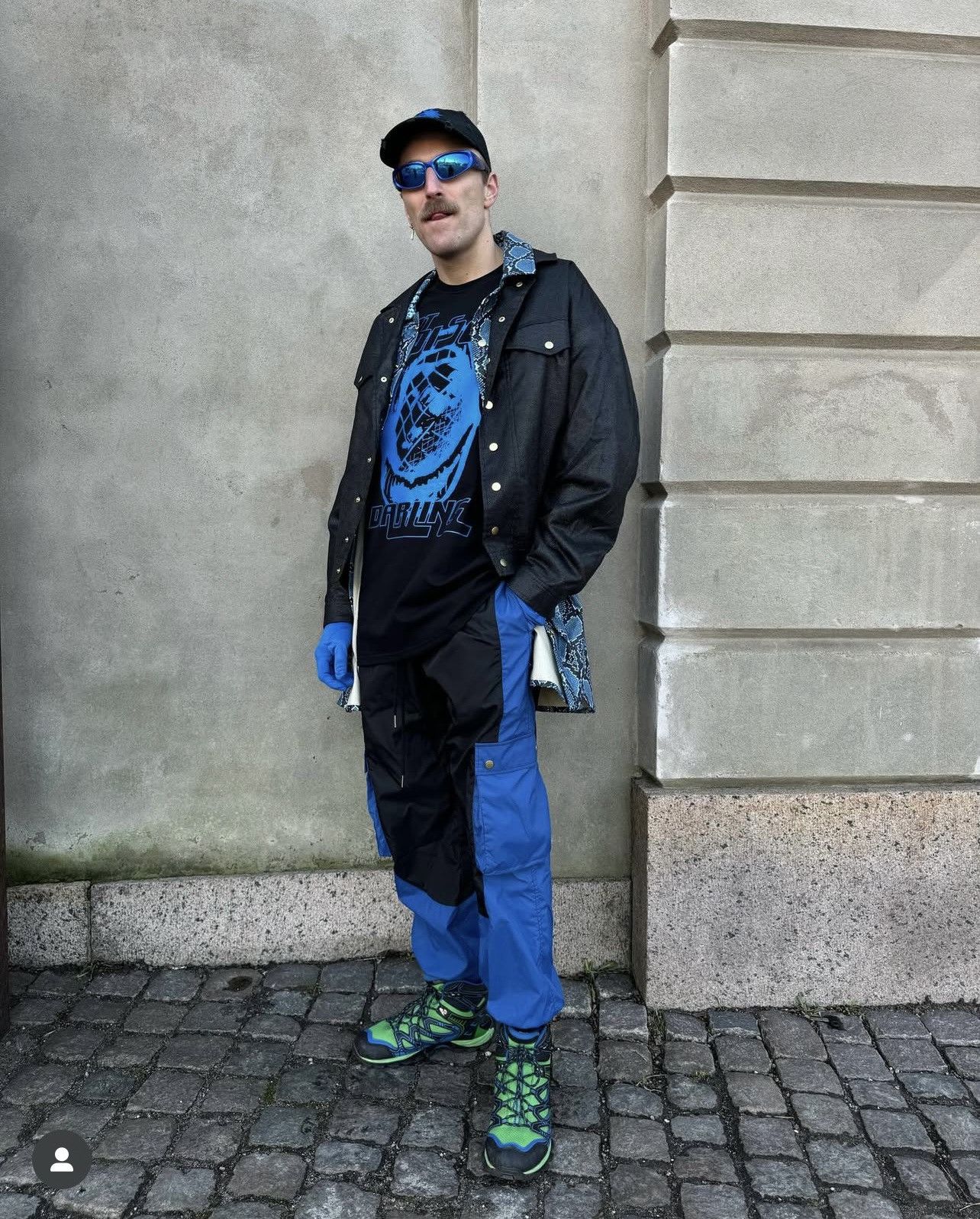 Other !DS! SS22 Nikolaj Storm Nightshade Black Blue Shield Pants Size US 34 / EU 50 - 1 Thumbnail