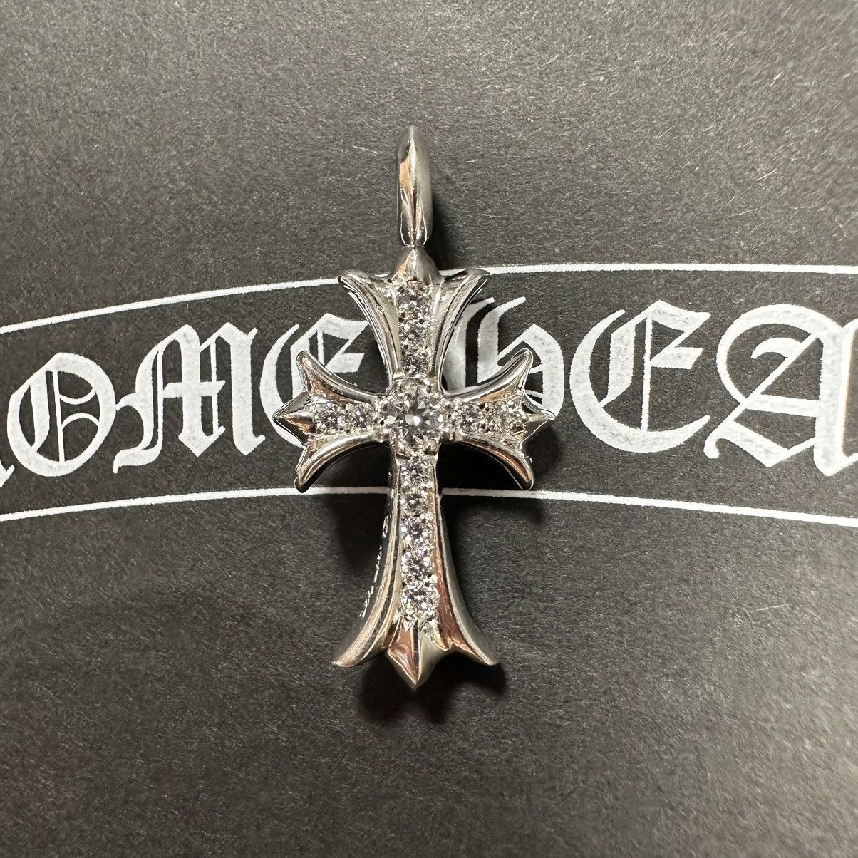 Chrome Hearts Chrome Hearts White Gold Tiny Cross with Diamonds Size ONE SIZE - 4 Thumbnail