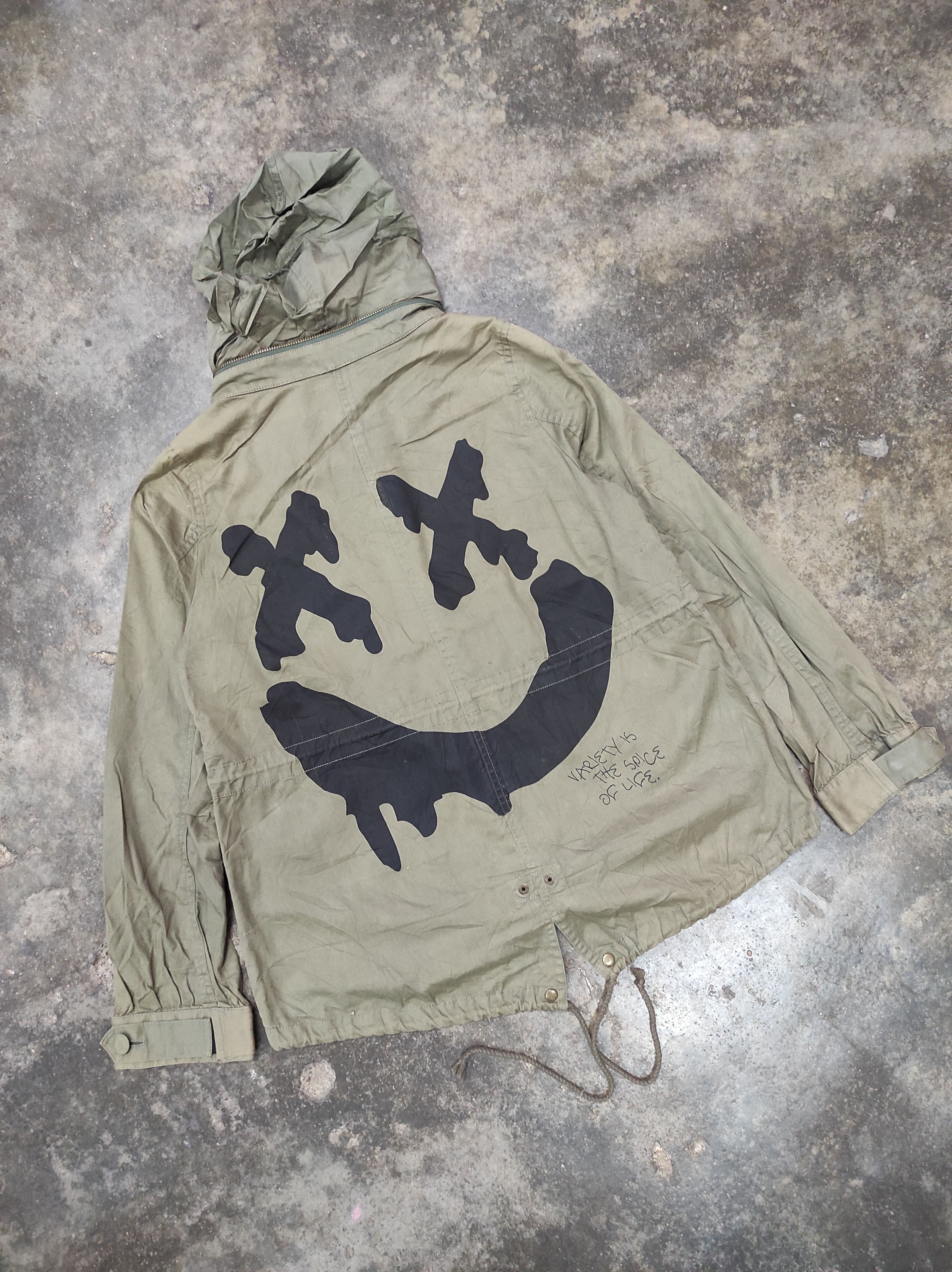 image of If Six Was Nine x Lovers Rock World Wide Love Punk Rock Style Jacket Faded in Army Green, Women's (