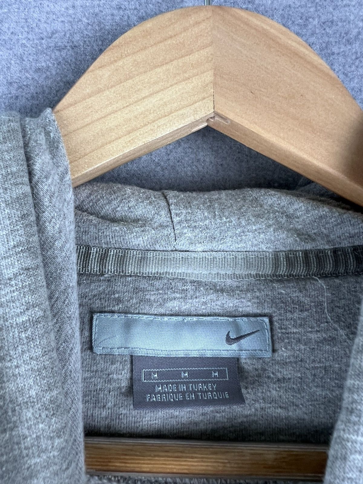 Nike × Vintage Nike Y2K Hoodie Gray Men’s Medium Spellout 2000s Blue Size US M / EU 48-50 / 2 - 3 Thumbnail