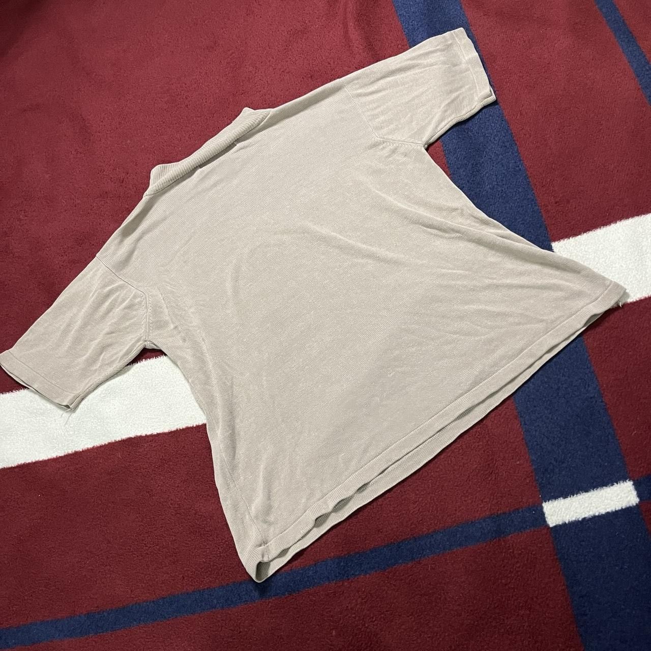 Vintage Vintage Saint Germain 2-Ply Silk Knit Top Beige Mock Neck Size M / US 6-8 / IT 42-44 - 2 Thumbnail
