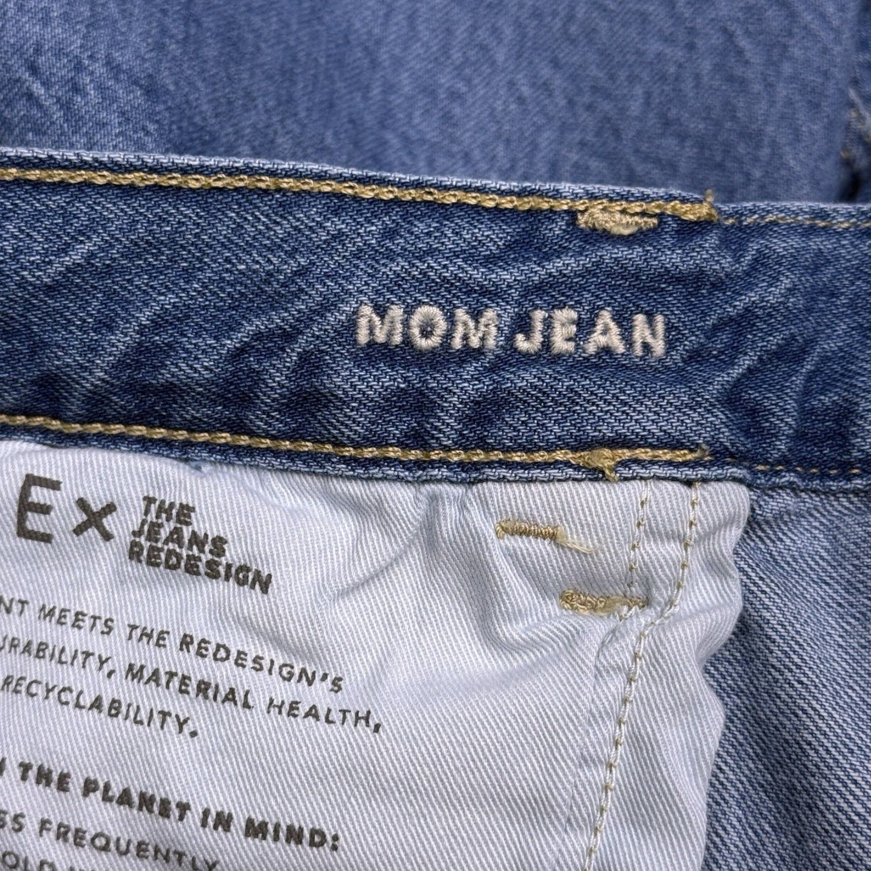 American Eagle Outfitters American Eagle Mom Jean 18 Long 34w High Rise Classic Medium New Size 40" / US 18 - 6 Thumbnail